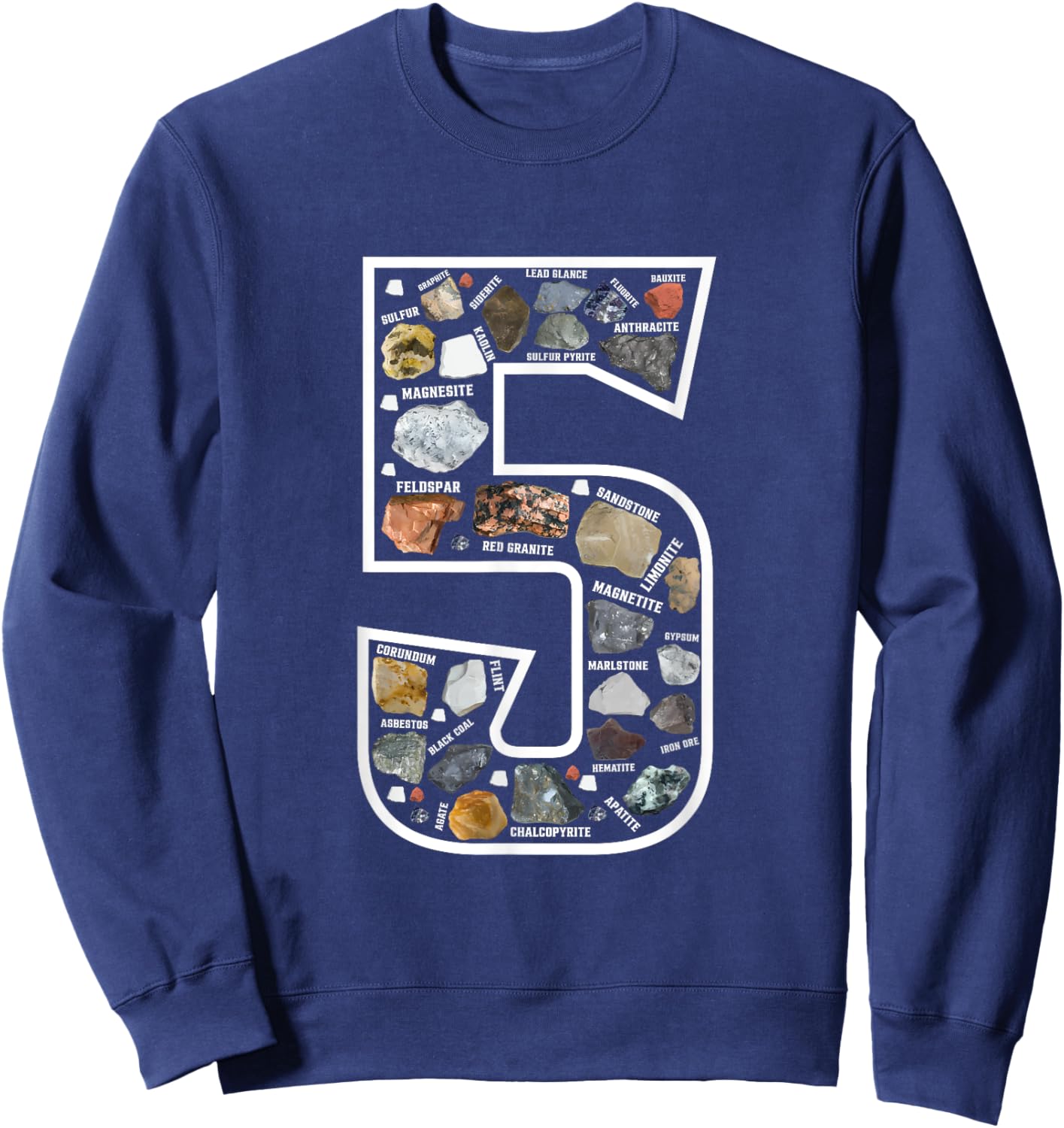 Geology 5 Years Old Rock Collecting 5th Geologist Birthday Sweatshirt - Sweatshirt | Navy