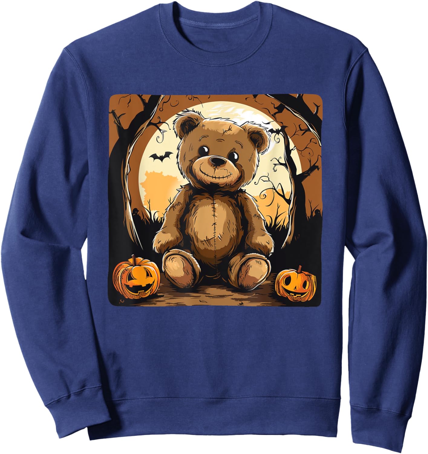 Smiling Halloween Teddy Bear Costume Sweatshirt - Sweatshirt | Navy