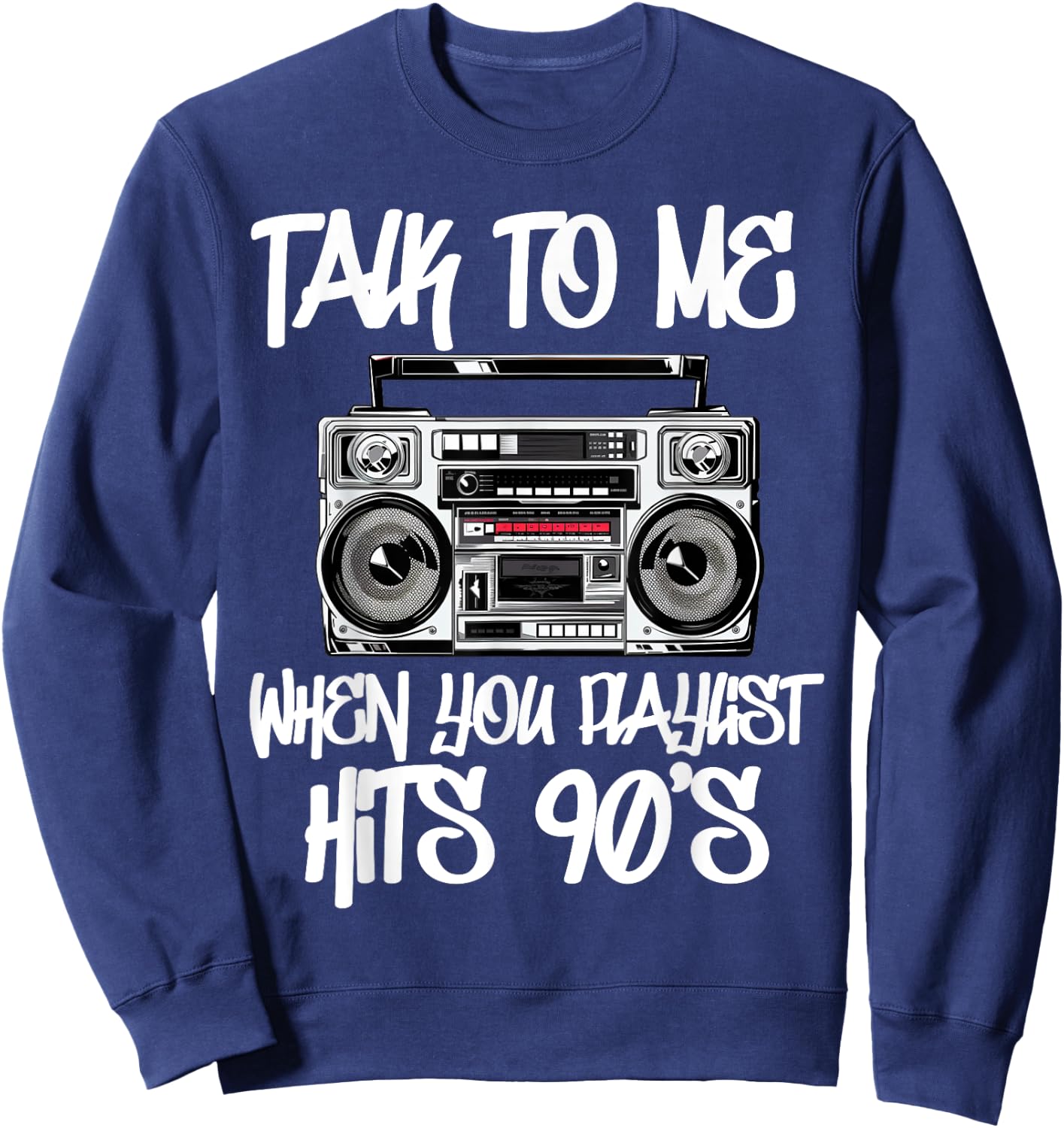 Hip Hop Men Women Old School 90s Rap Music 50th Year Sweatshirt - Sweatshirt | Navy