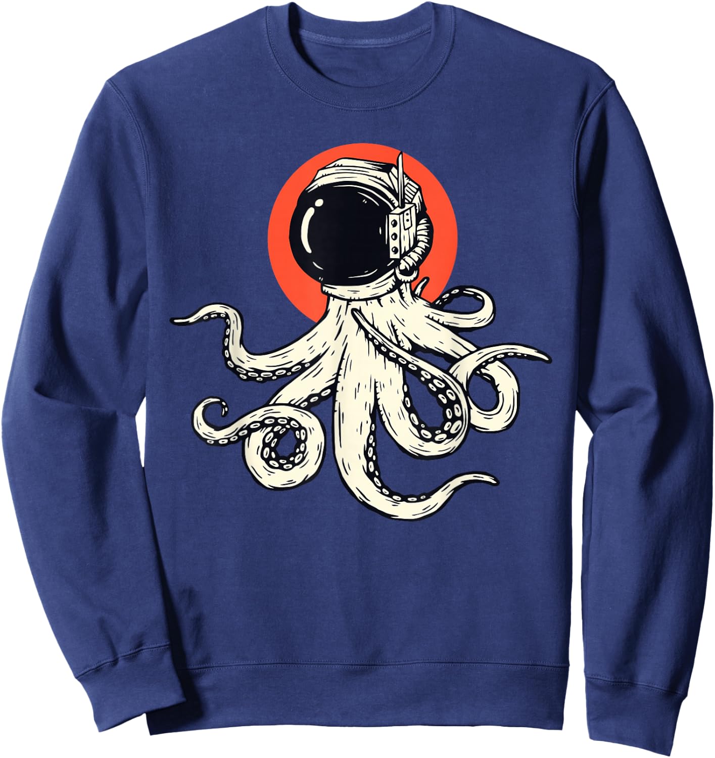 Funny Octopus Alien Gift Outer Space UFO Mars Scifi Sweatshirt - Sweatshirt | Navy