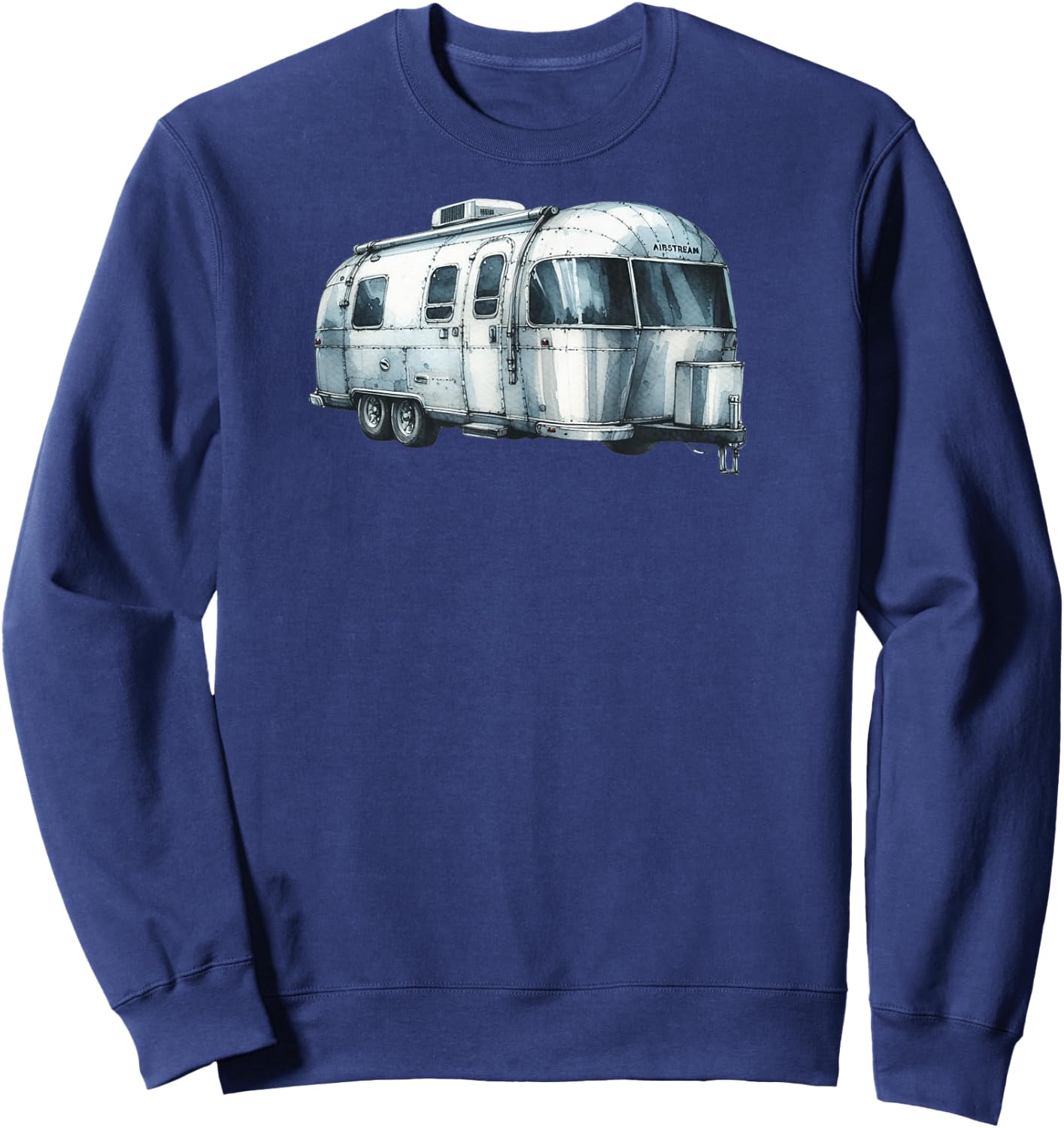 Great Retro Vintage Airstream Camping , Small, Black Sweatshirt - Sweatshirt | Navy