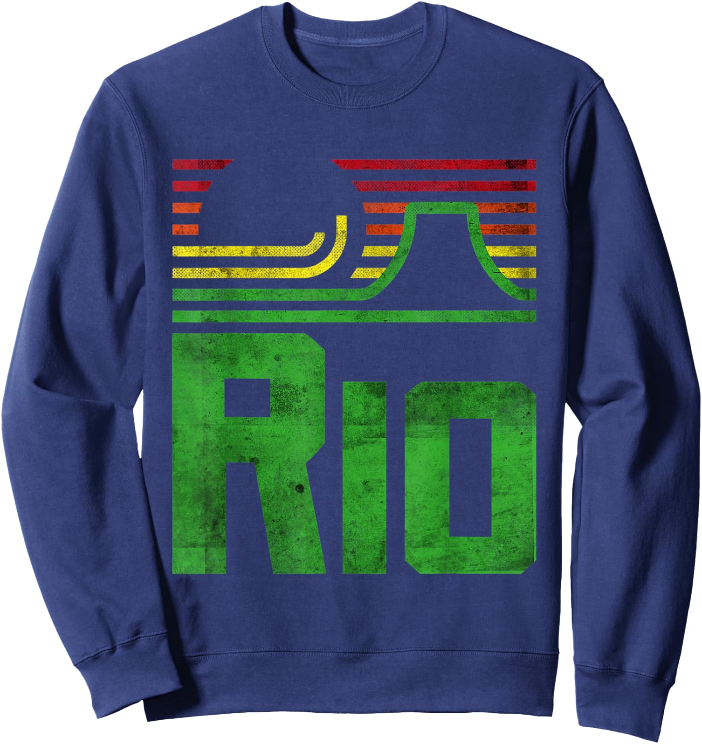 Vintage Retro Rio Novelty Graphic & Cool Designs Sweatshirt - Sweatshirt | Navy