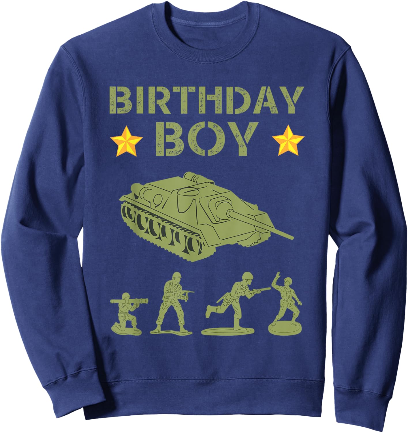 Funny Army Party Decorations Camo Birthday Boy Gift Men Kids Sweatshirt - Sweatshirt | Navy