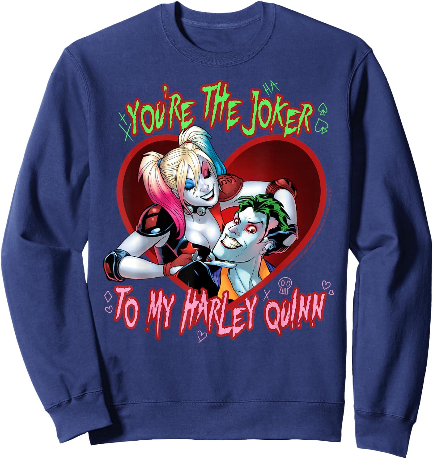 DC Comics Batman Joker to Harley Sweatshirt - Sweatshirt | Navy