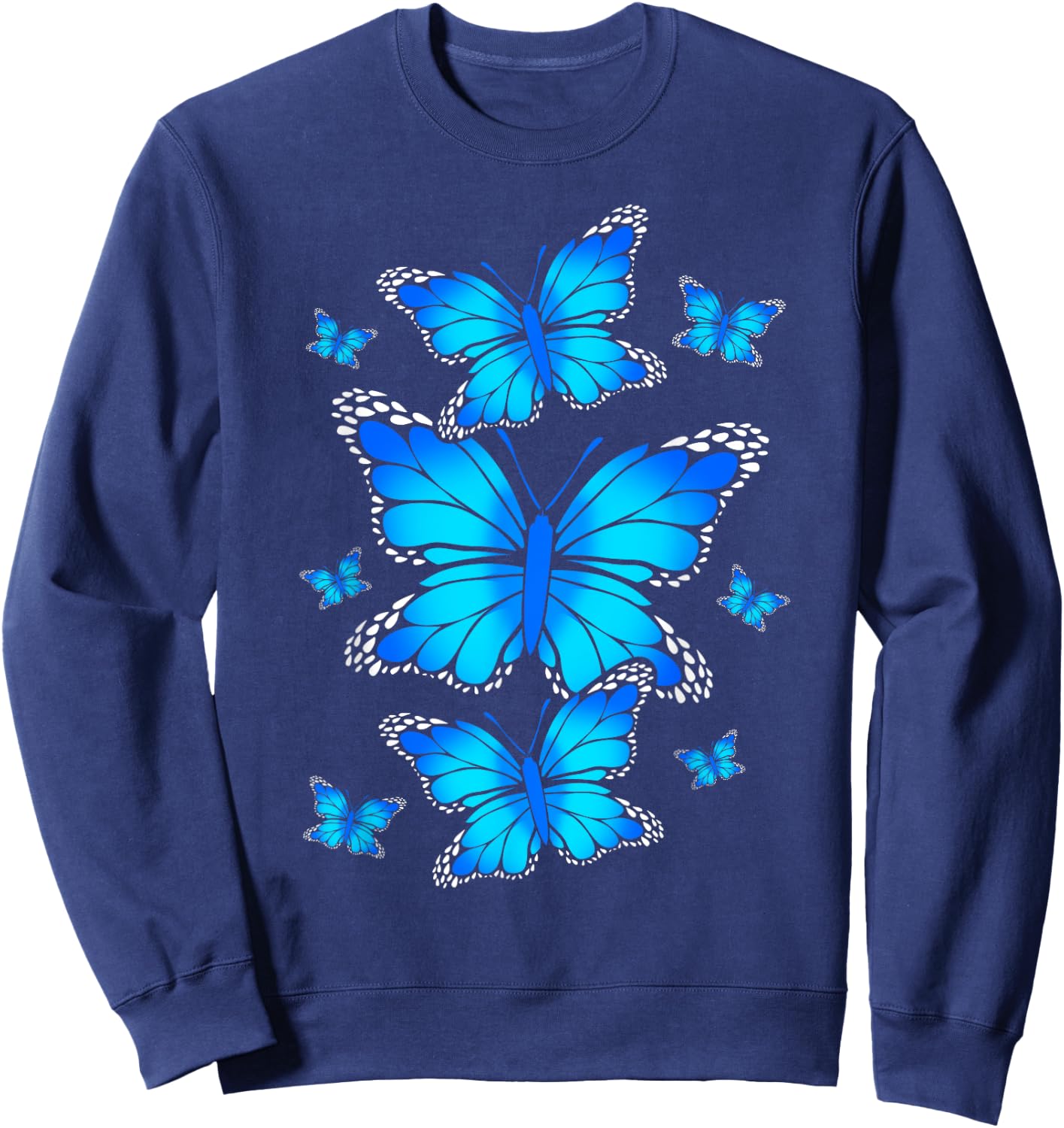 Blue Morpho Butterfly Sweatshirt - Sweatshirt | Navy