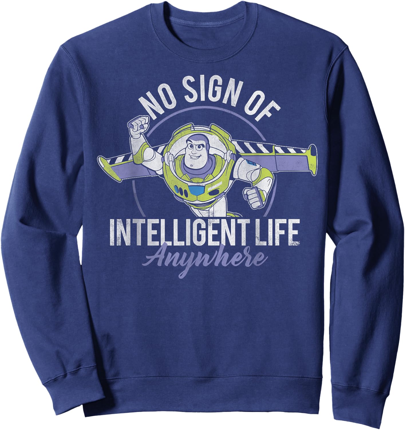 Disney Pixar Toy Story Buzz No Sign of Intelligent Life Sweatshirt - Sweatshirt | Navy