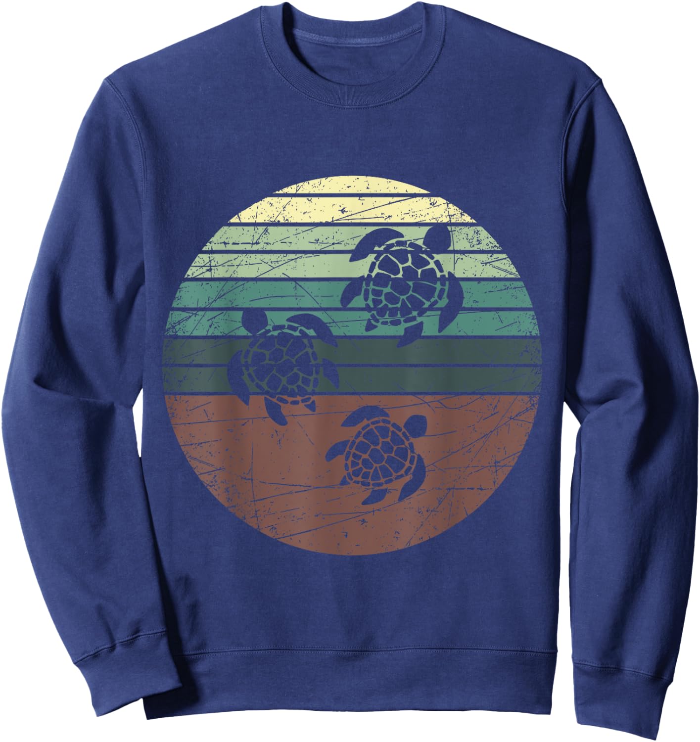 Retro Sea Turtle Sweatshirt - Sweatshirt | Navy