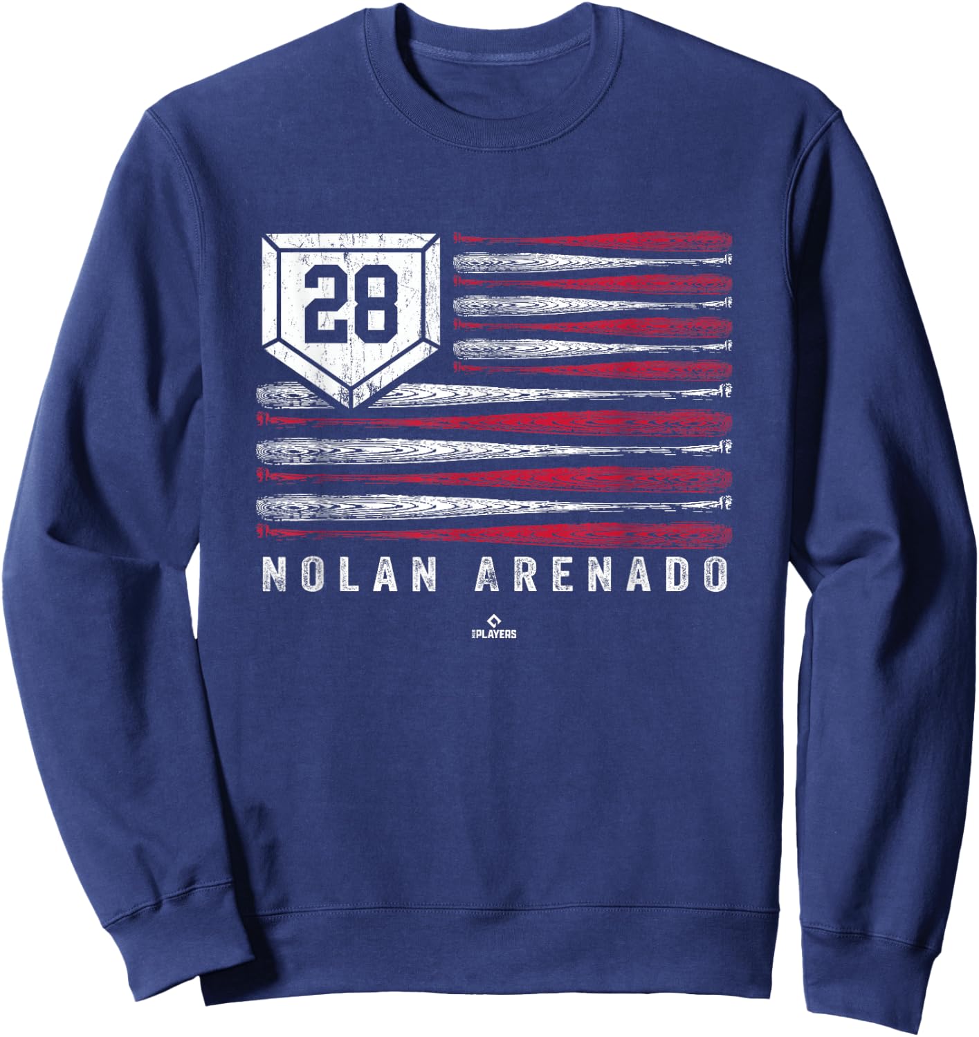 Vintage US Flag Baseball Stripes Nolan Arenado St Louis Sweatshirt - Sweatshirt | Navy