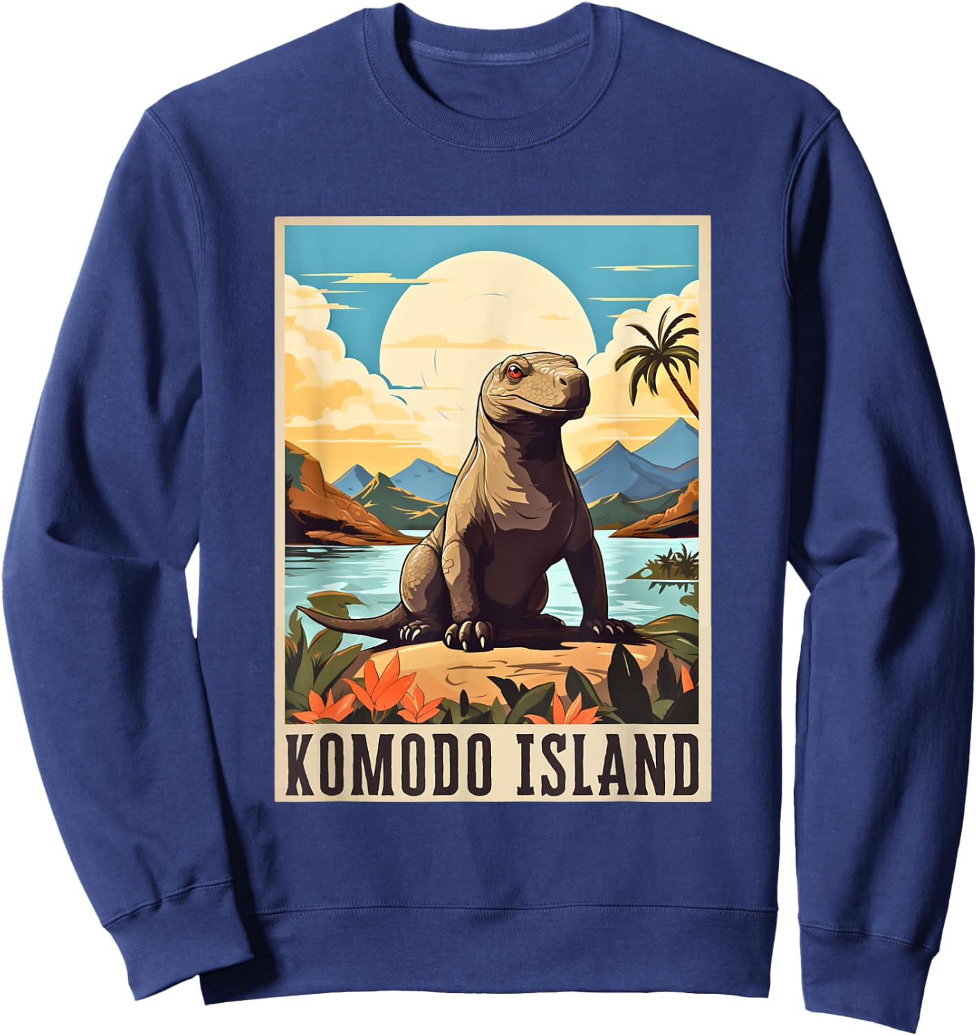 Komodo Island Indonesia / Komodo Dragon Sweatshirt - Sweatshirt | Navy