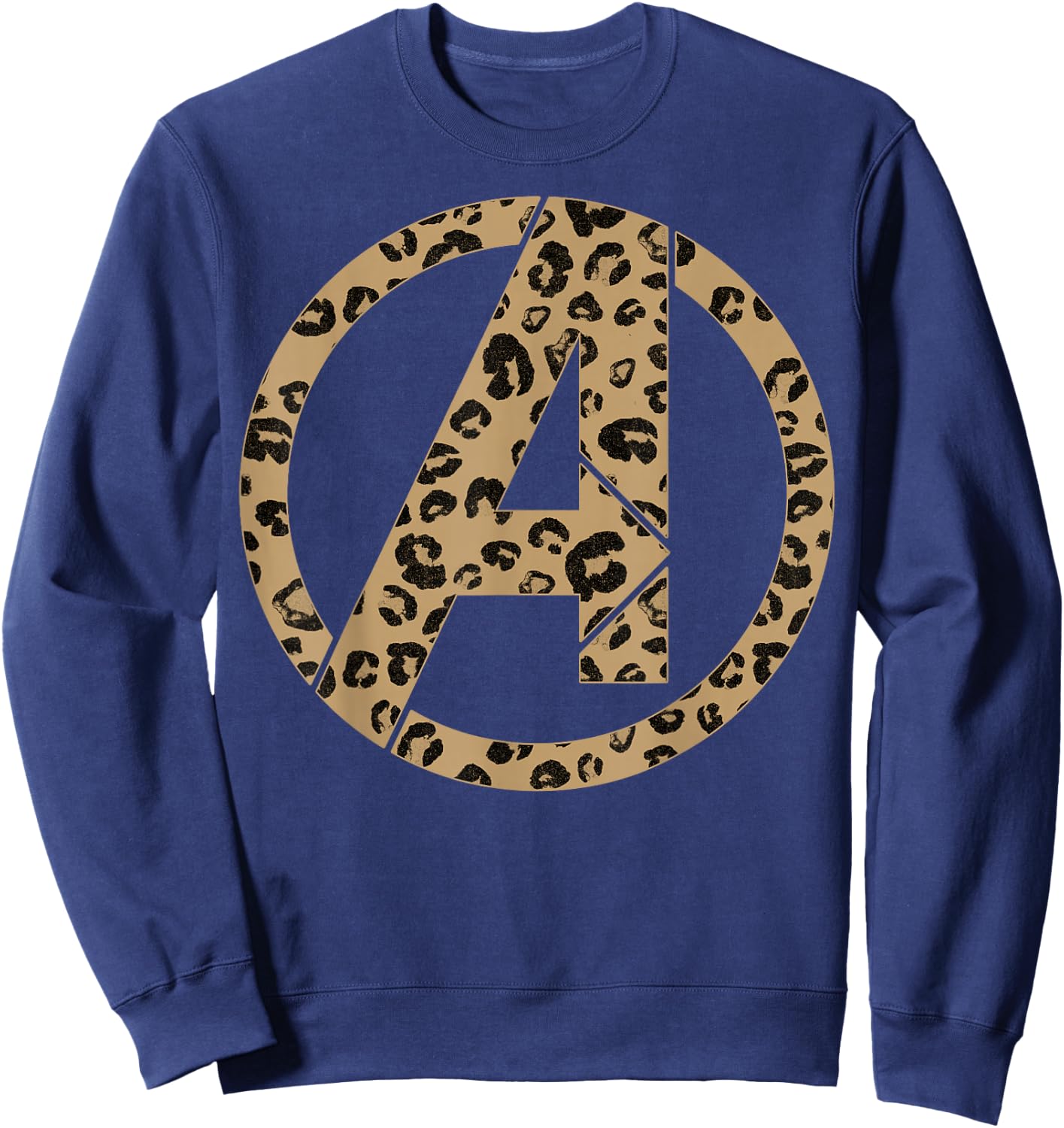 Marvel Avengers Leopard Logo Fill Sweatshirt - Sweatshirt | Navy