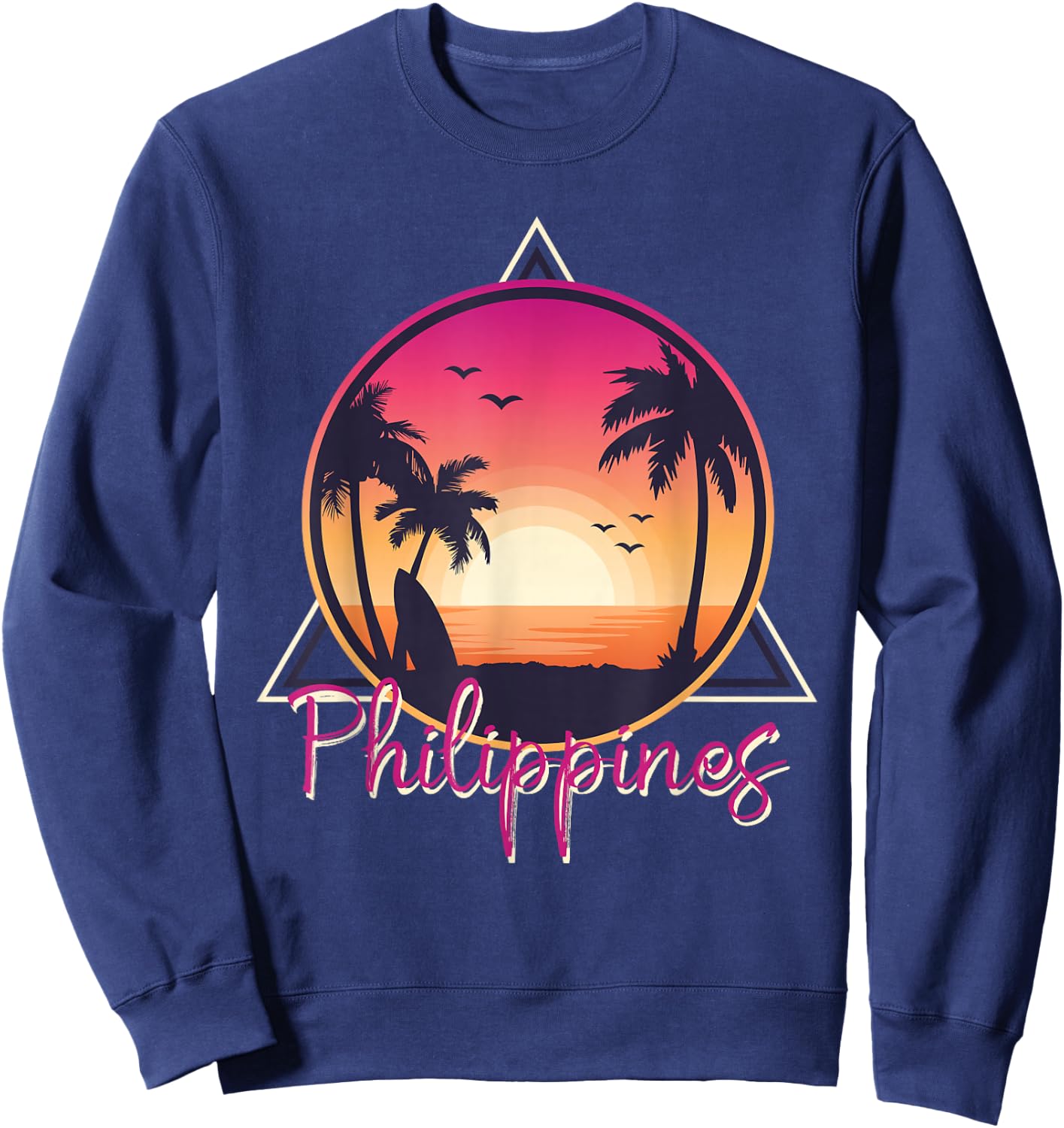 Philippine Pride Beach Surfing Gift Philippines Sweatshirt - Sweatshirt | Navy