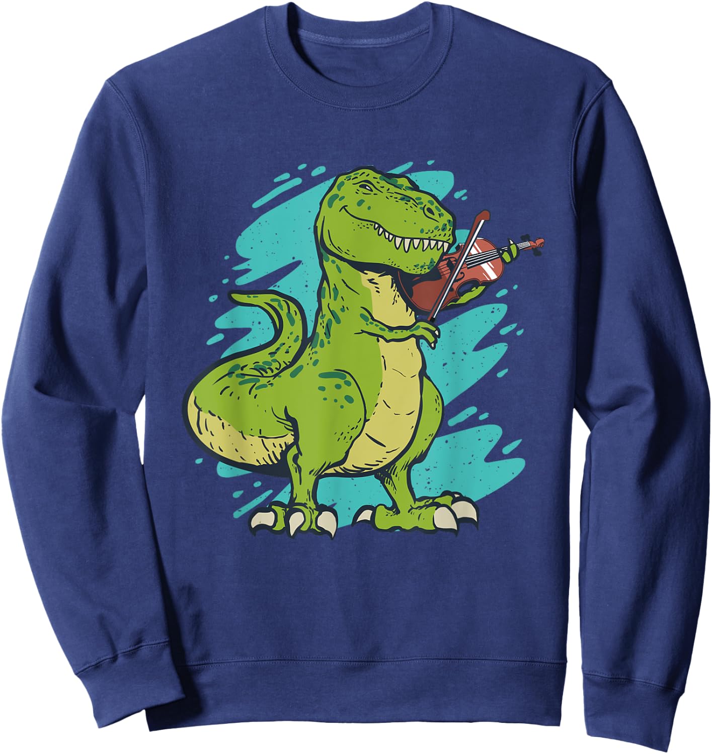 Dinosaur playing violin Sweatshirt - Sweatshirt | Navy