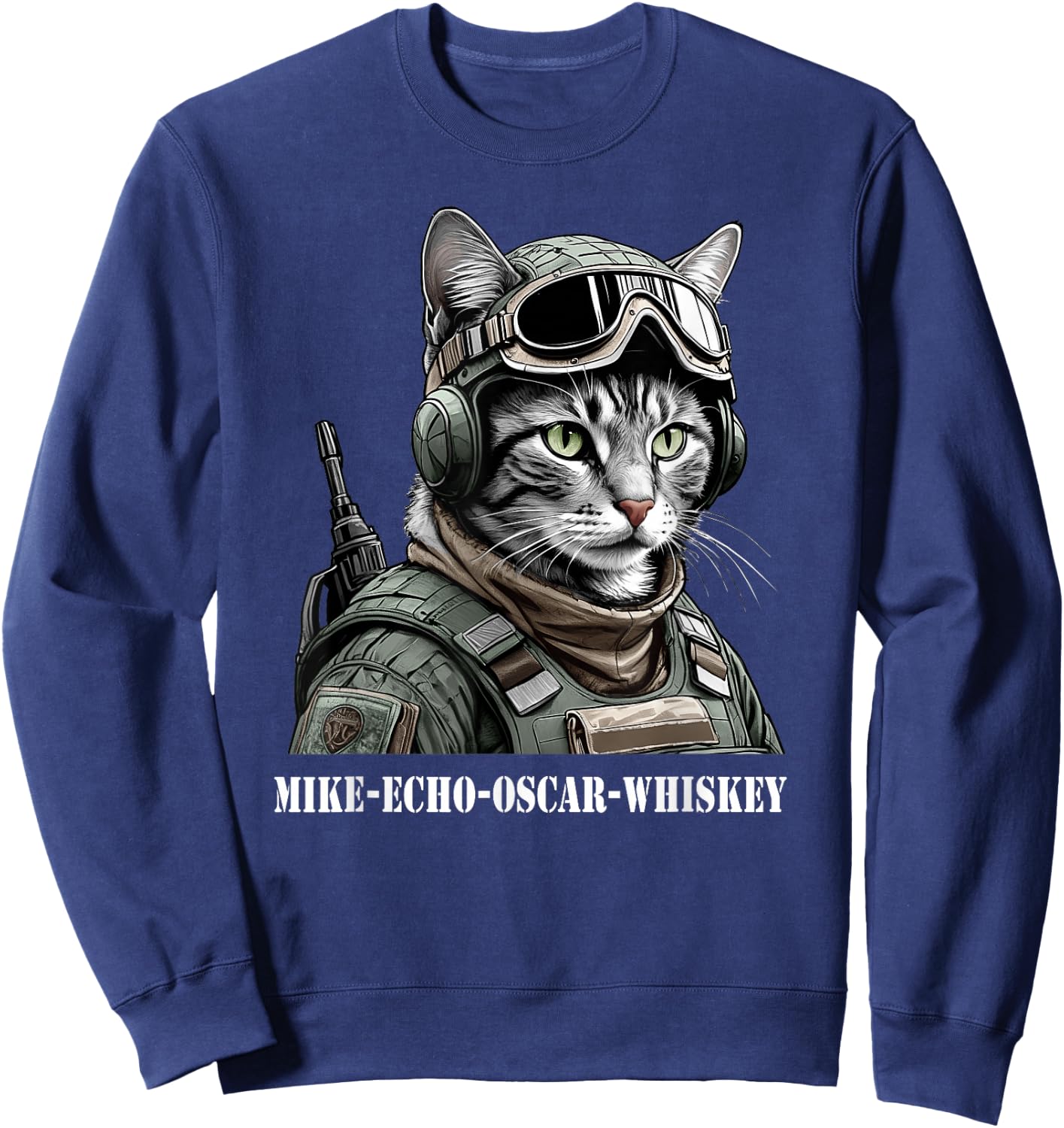 Tactical Cat or Tacticat Women Sweatshirt - Sweatshirt | Navy
