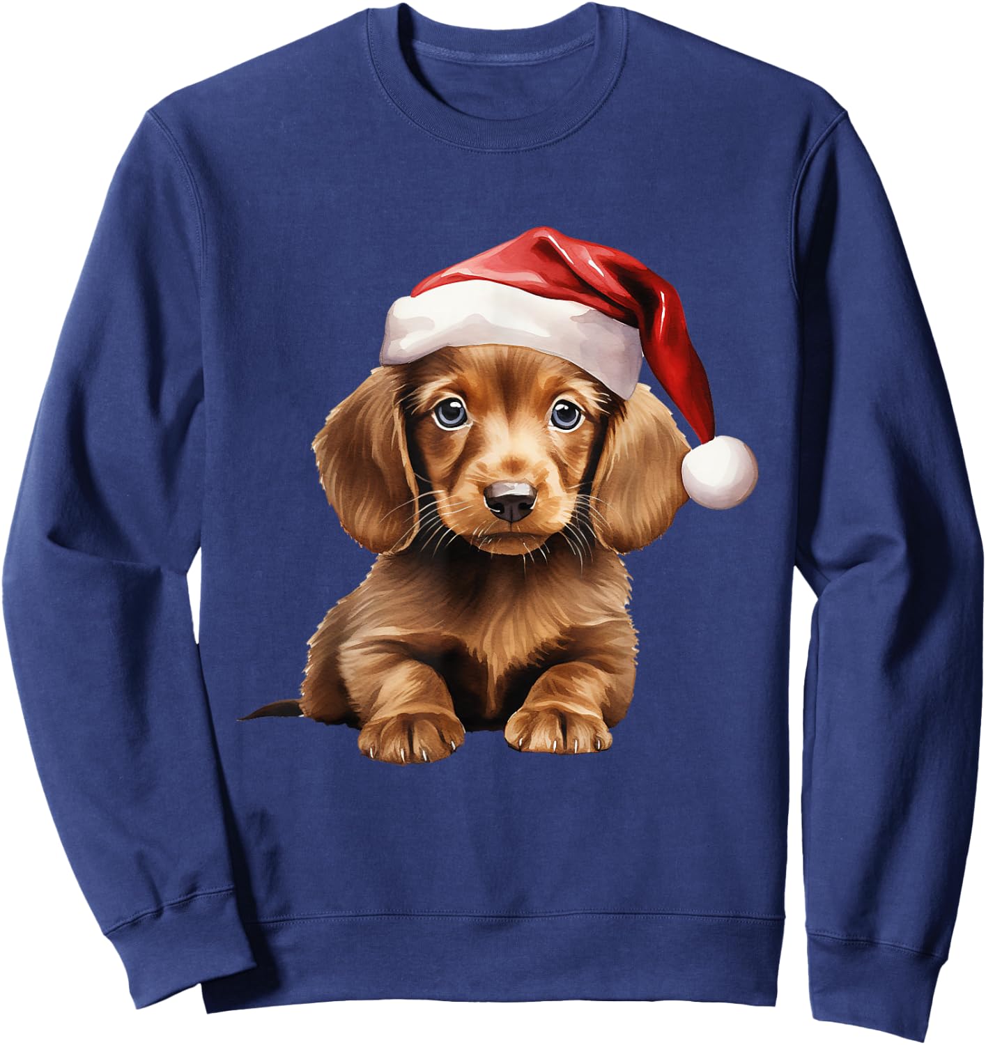Christmas Winter Wiener & Dachshund Sweatshirt - Sweatshirt | Navy