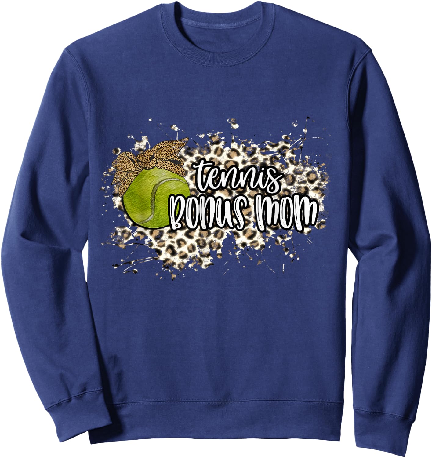 Tennis BONUS MOM Tennis Ball Graphic Shirt Leopard Bandana Sweatshirt - Sweatshirt | Navy