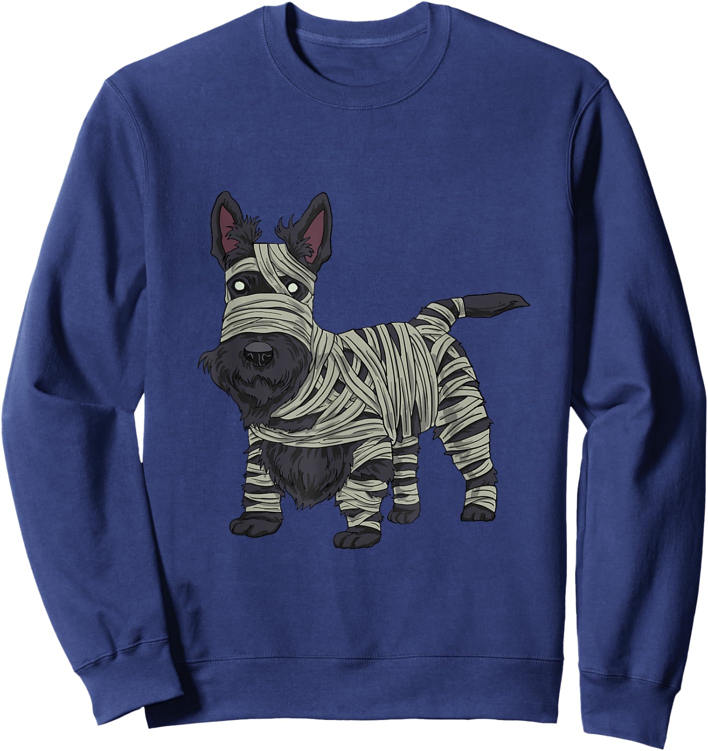 Scottish Terrier Dog Mummy Halloween Costume Dog Lovers Men Women Kids Sweatshirt - Sweatshirt | Navy