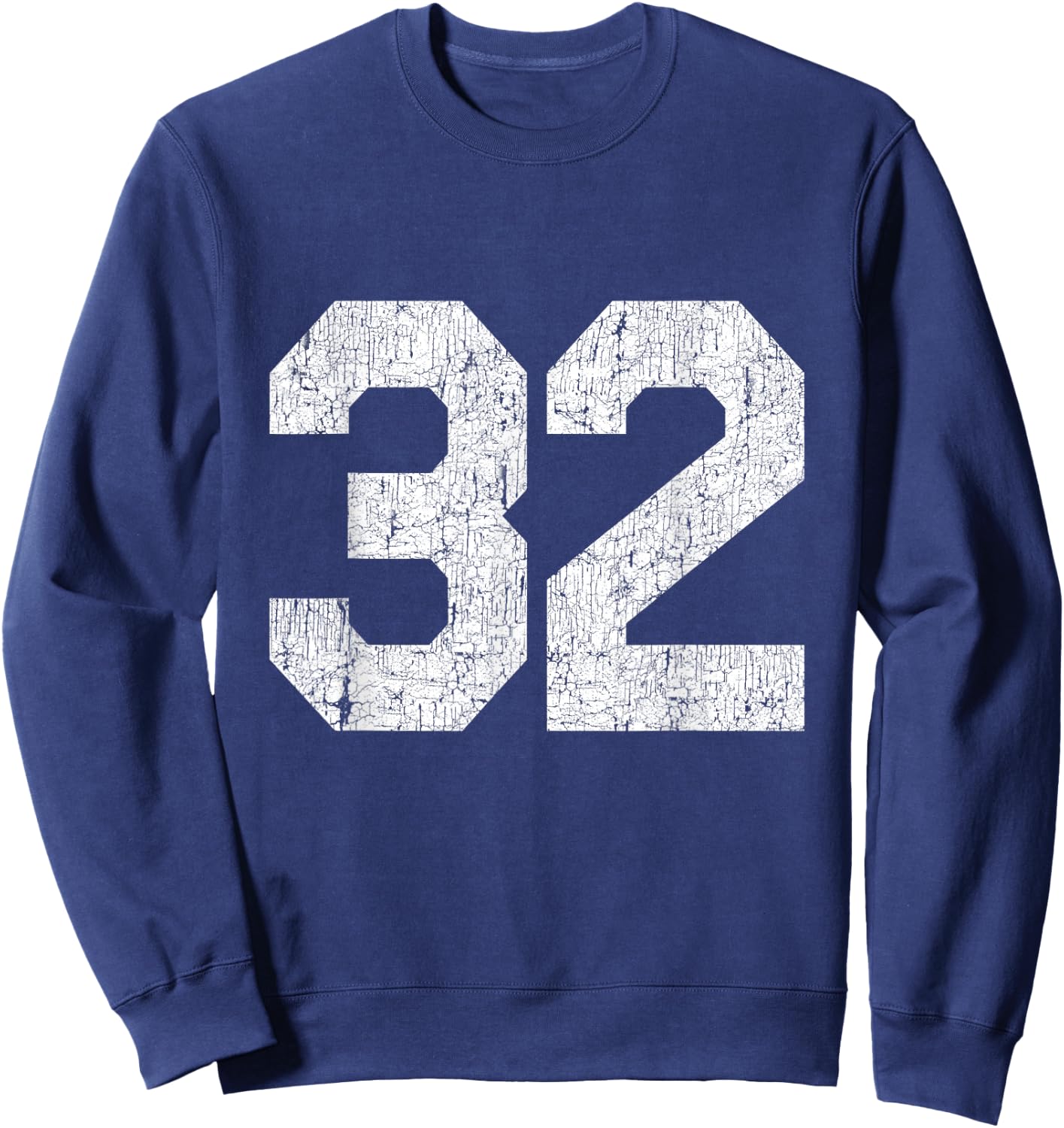 #32 Jersey Uniform Varsity Sports Number, 32nd Birthday Sweatshirt - Sweatshirt | Navy