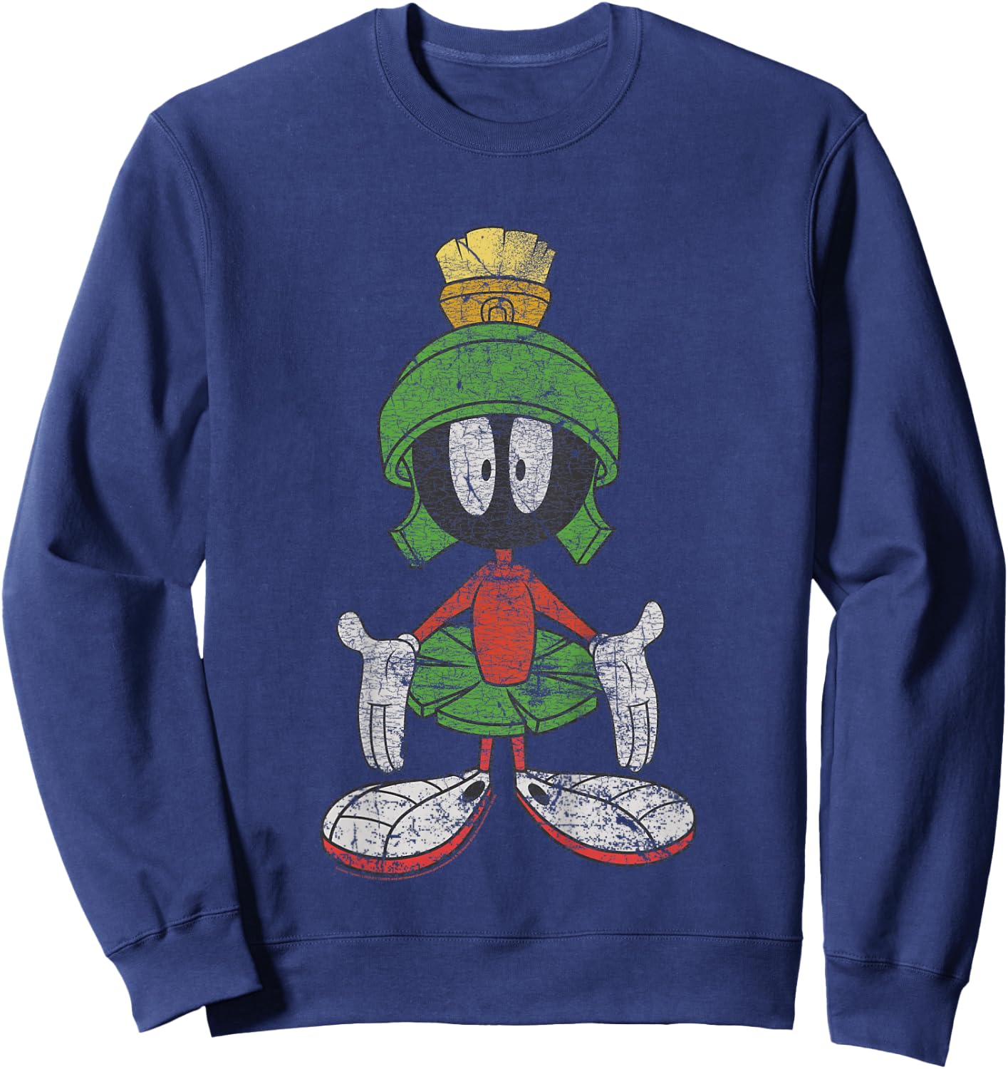 Kids Looney Tunes Marvin The Martian Vintage Portrait Sweatshirt - Sweatshirt | Navy