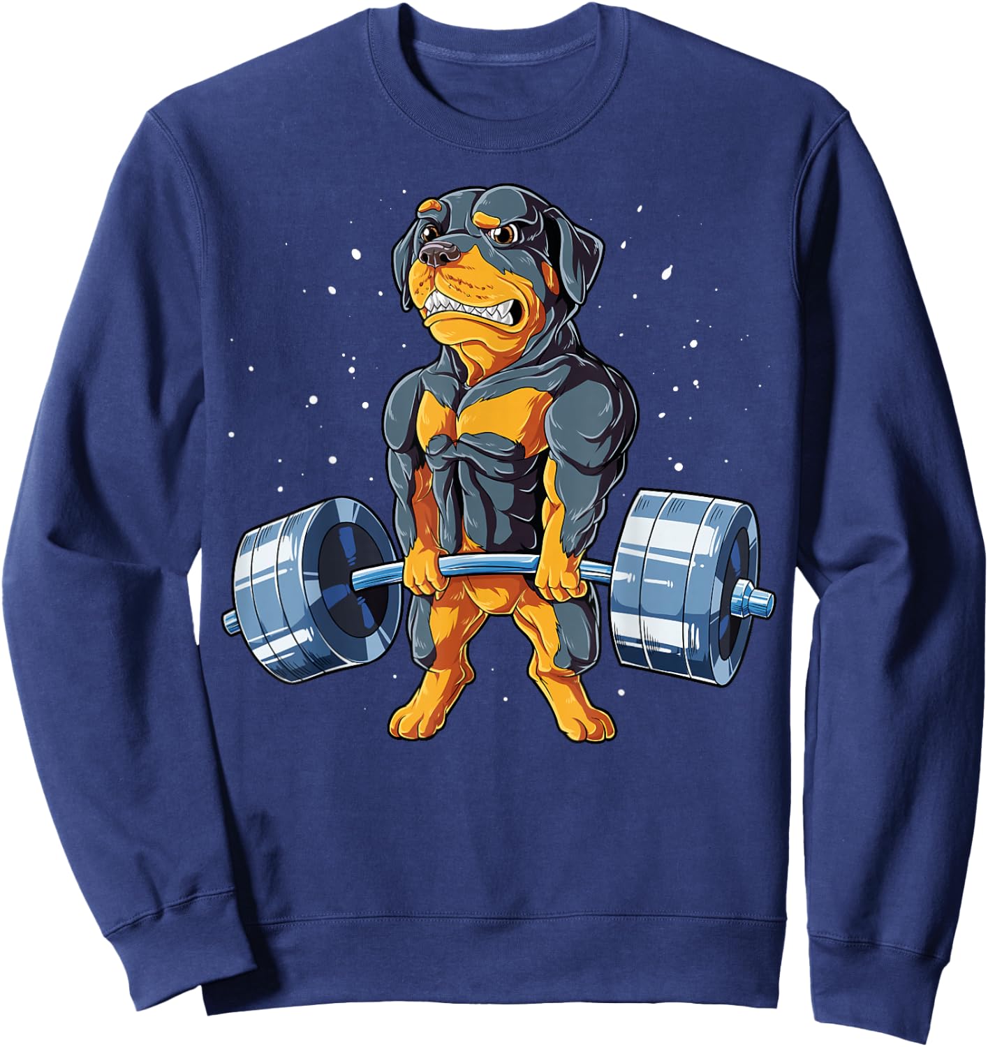 Rottweiler Weightlifting Funny Deadlift Men Fitness Gym Gift Sweatshirt - Sweatshirt | Navy