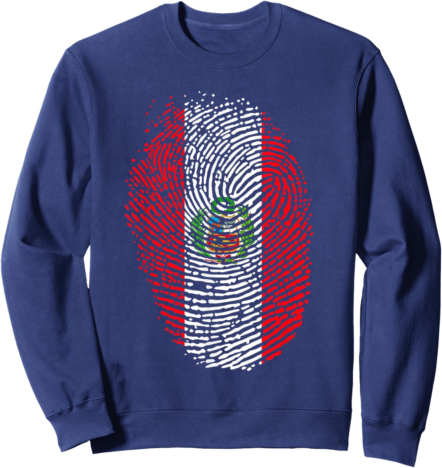 Fingerprint Gift Children Peru Sweatshirt - Sweatshirt | Navy