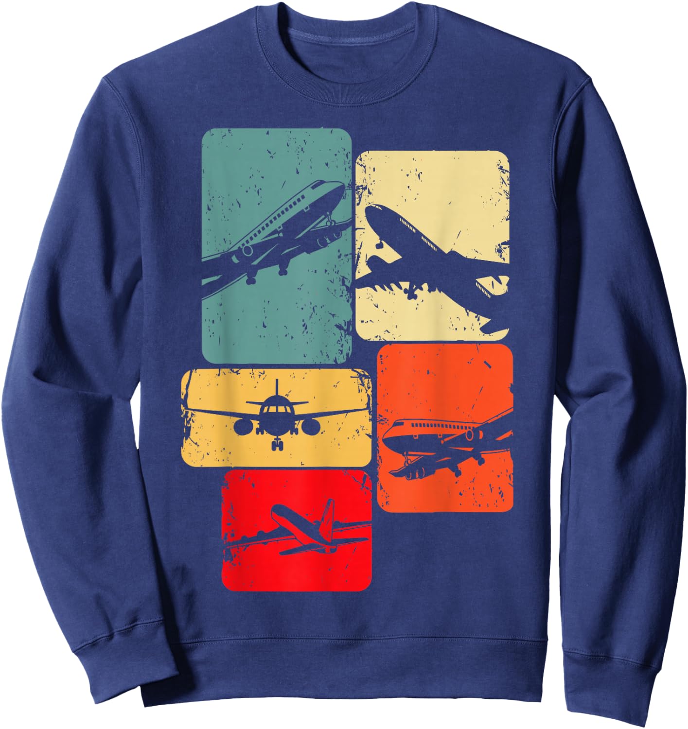 Airplane Pilot Plane Men Toddler Boys Kids Sweatshirt - Sweatshirt | Navy