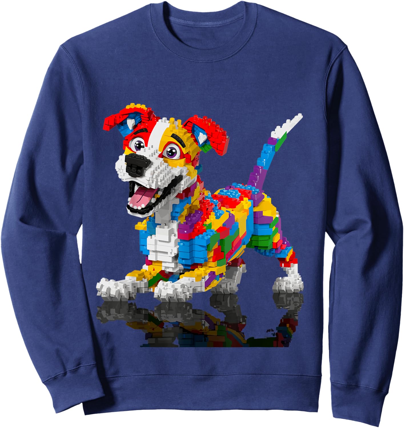 Master Builder Kids Building Blocks Dog Brick Builder Sweatshirt - Sweatshirt | Navy