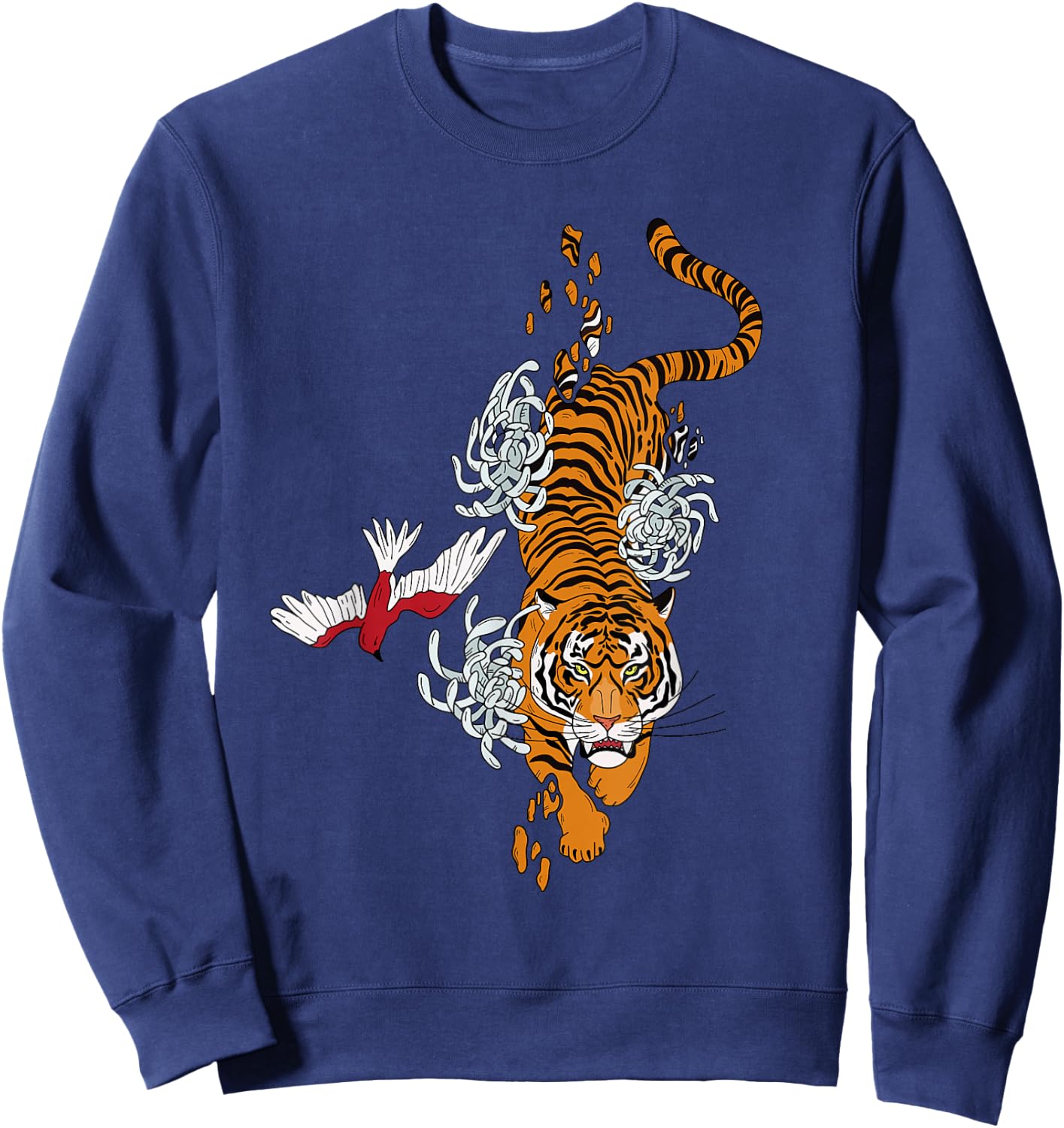 Unique Japanese wild spirit Tiger | My spirit Animal Sweatshirt - Sweatshirt | Navy