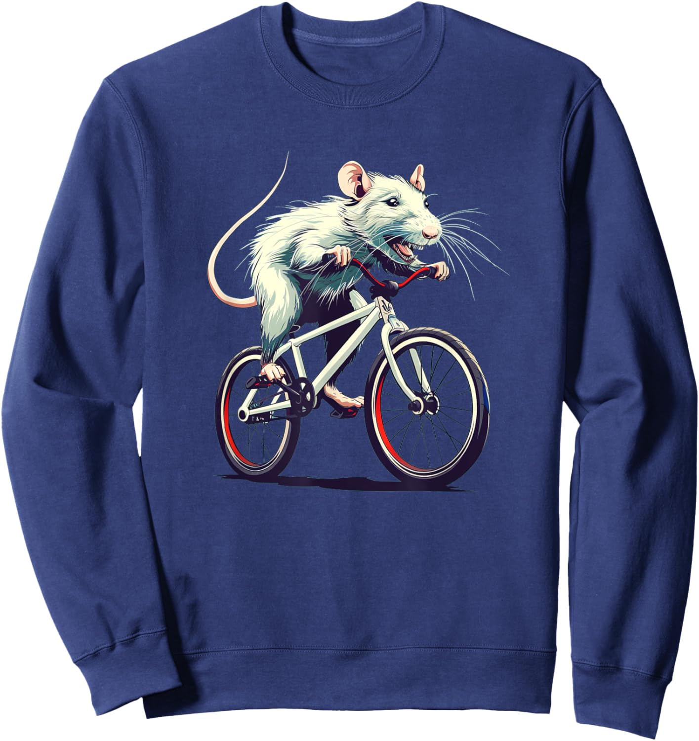Riding white Rat Costume for Adults and Kids Sweatshirt - Sweatshirt | Navy