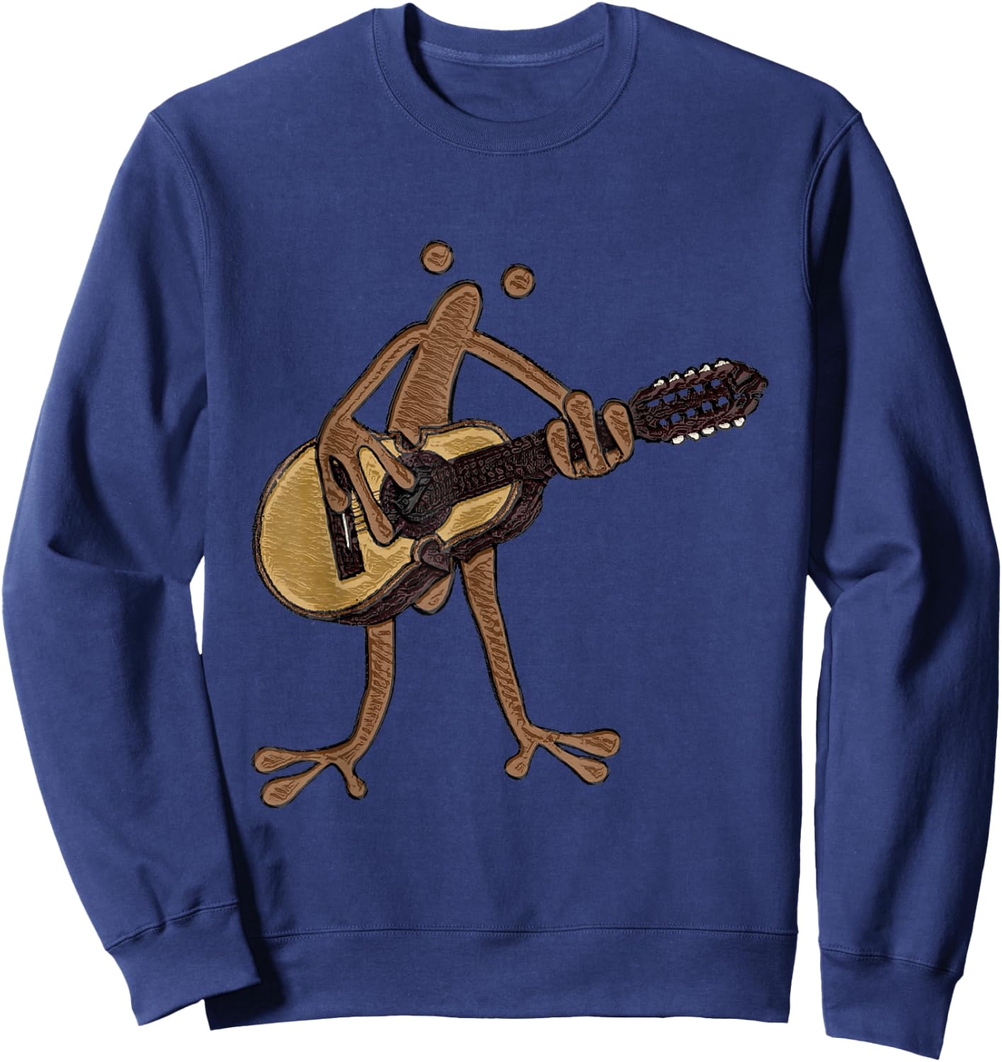 Coqui Taino Playing the Puerto Rican Boricua Cuatro Sweatshirt - Sweatshirt | Navy