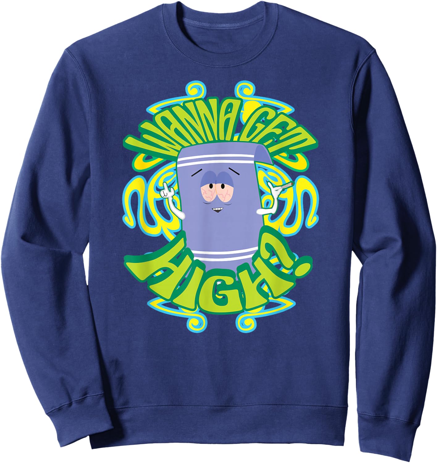 South Park Wanna Get High? Sweatshirt - Sweatshirt | Navy