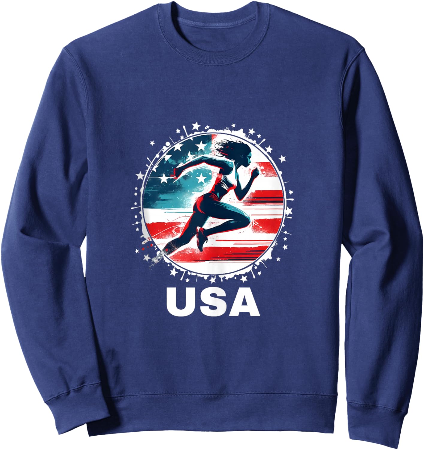 USA Team Track and Field Shirt Men Women Kids Track & Field Sweatshirt - Sweatshirt | Navy