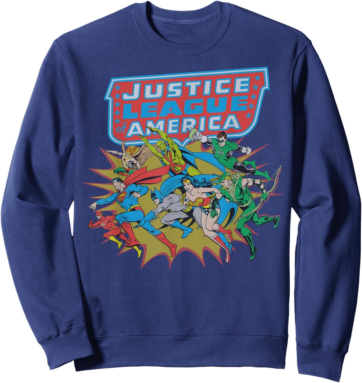 DC Comics Justice League Of America Hero Run Sweatshirt - Sweatshirt | Navy