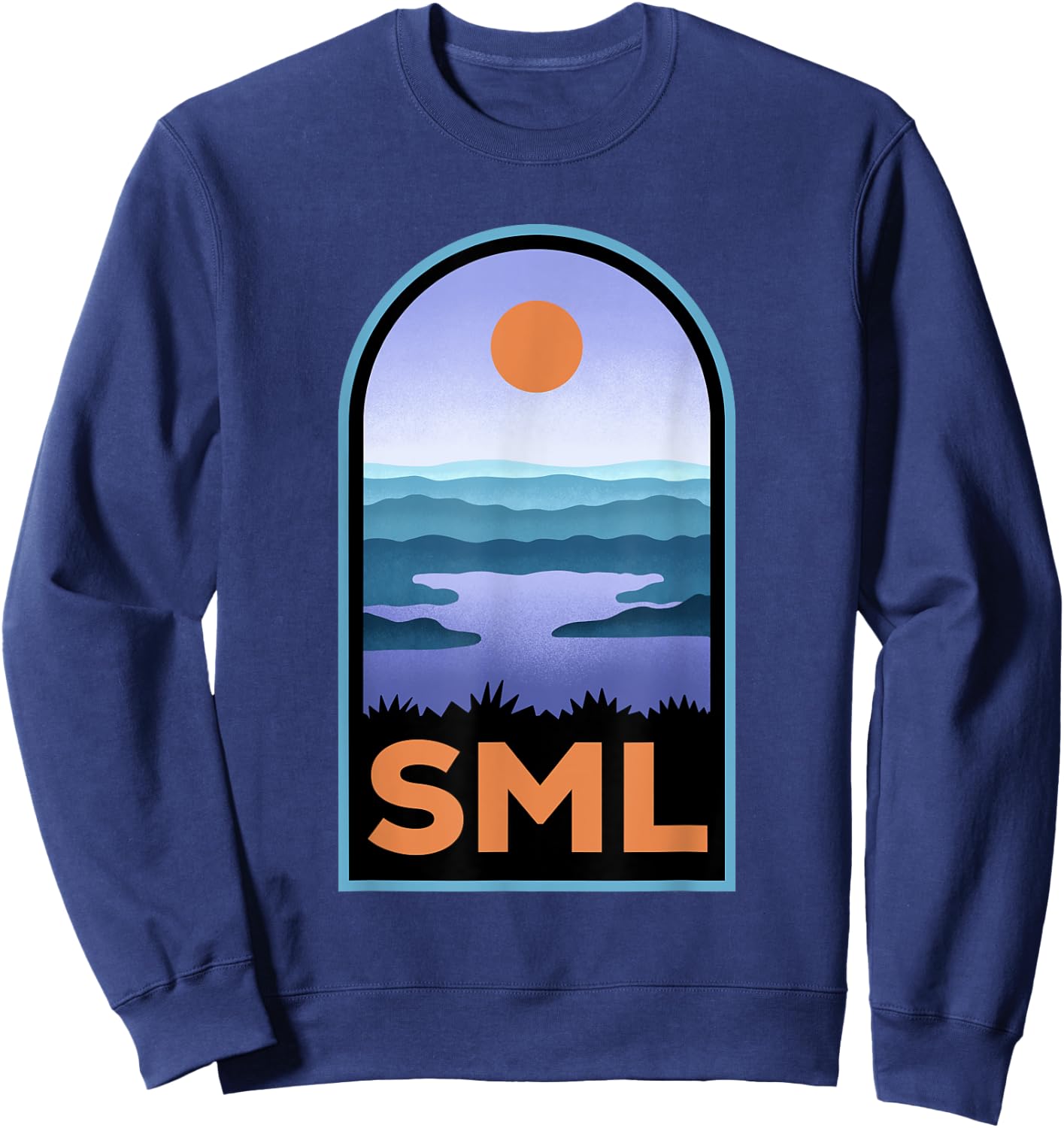 Smith Mountain Lake Retro Landscape Sweatshirt - Sweatshirt | Navy