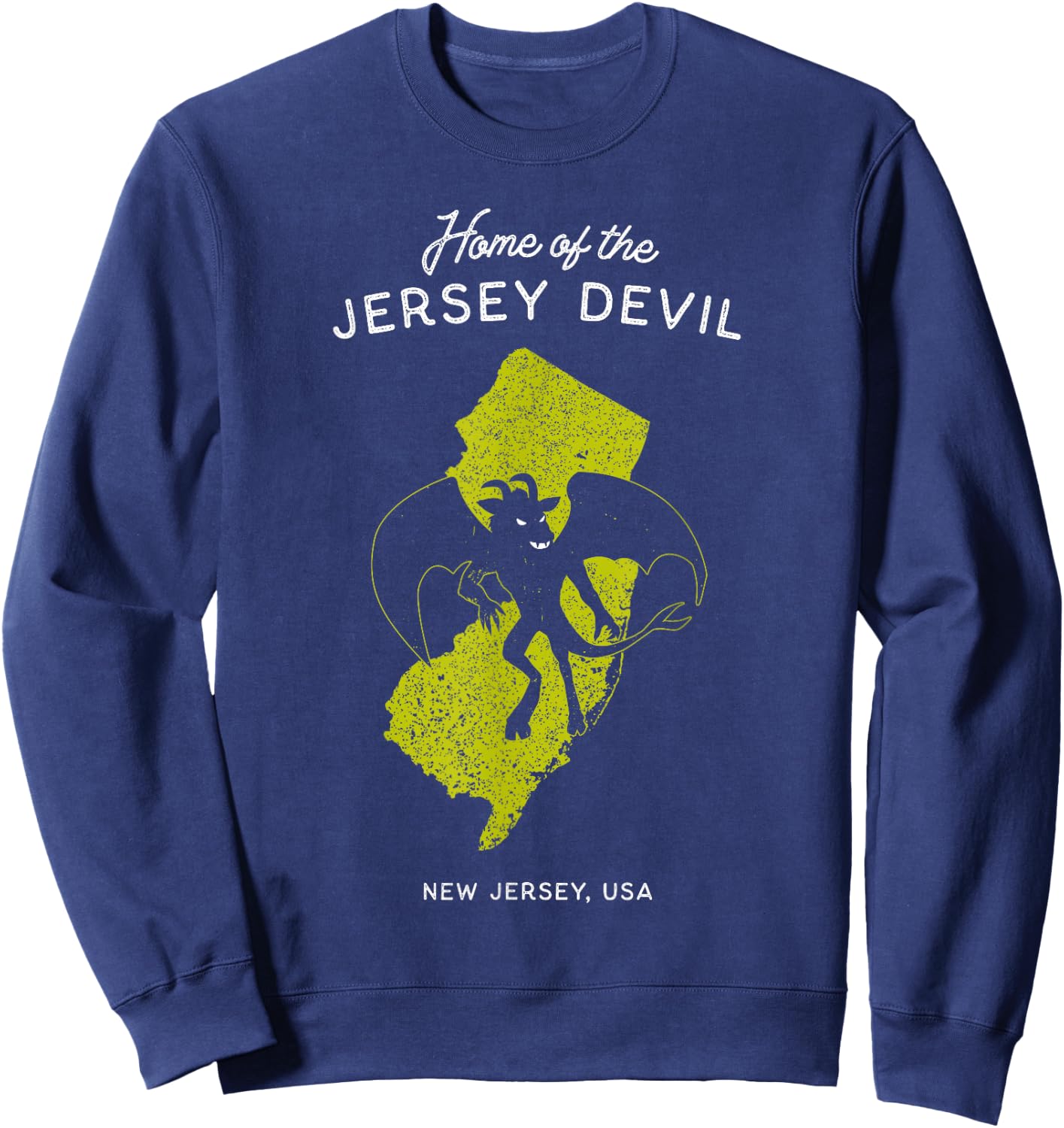 Home of the Jersey Devil - New Jersey, USA Sweatshirt - Sweatshirt | Navy