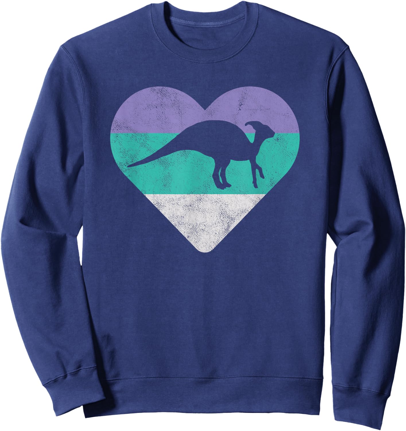 Parasaurolophus Retro Dinosaur Gift or Girls Sweatshirt - Sweatshirt | Navy