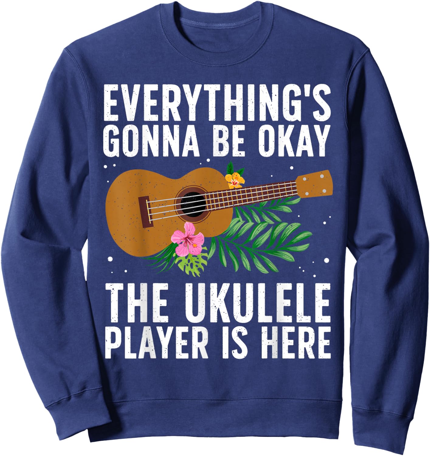 Cool Ukulele Player Art Women Uke Ukulele Lover Sweatshirt - Sweatshirt | Navy
