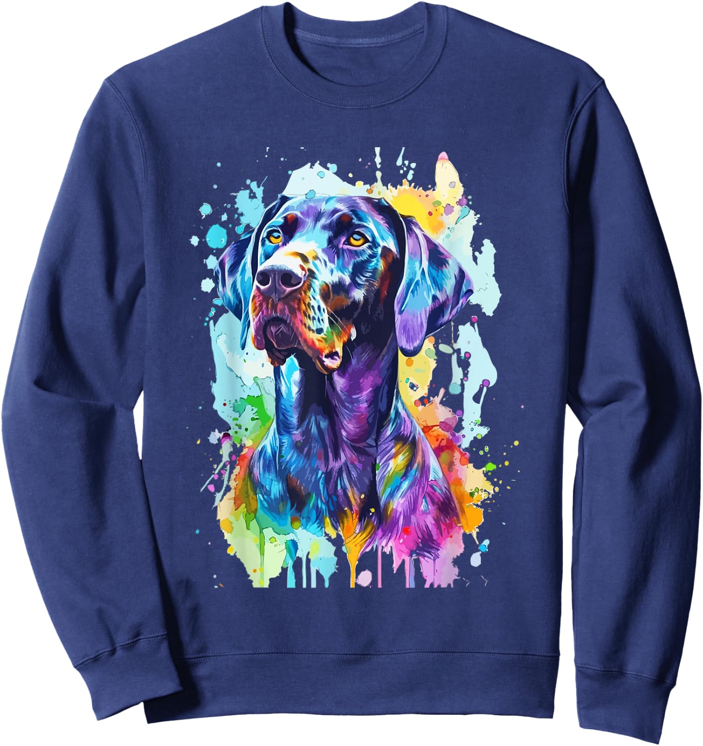 German Shorthaired Pointer Lovers Pop Art German Pointer Sweatshirt - Sweatshirt | Navy
