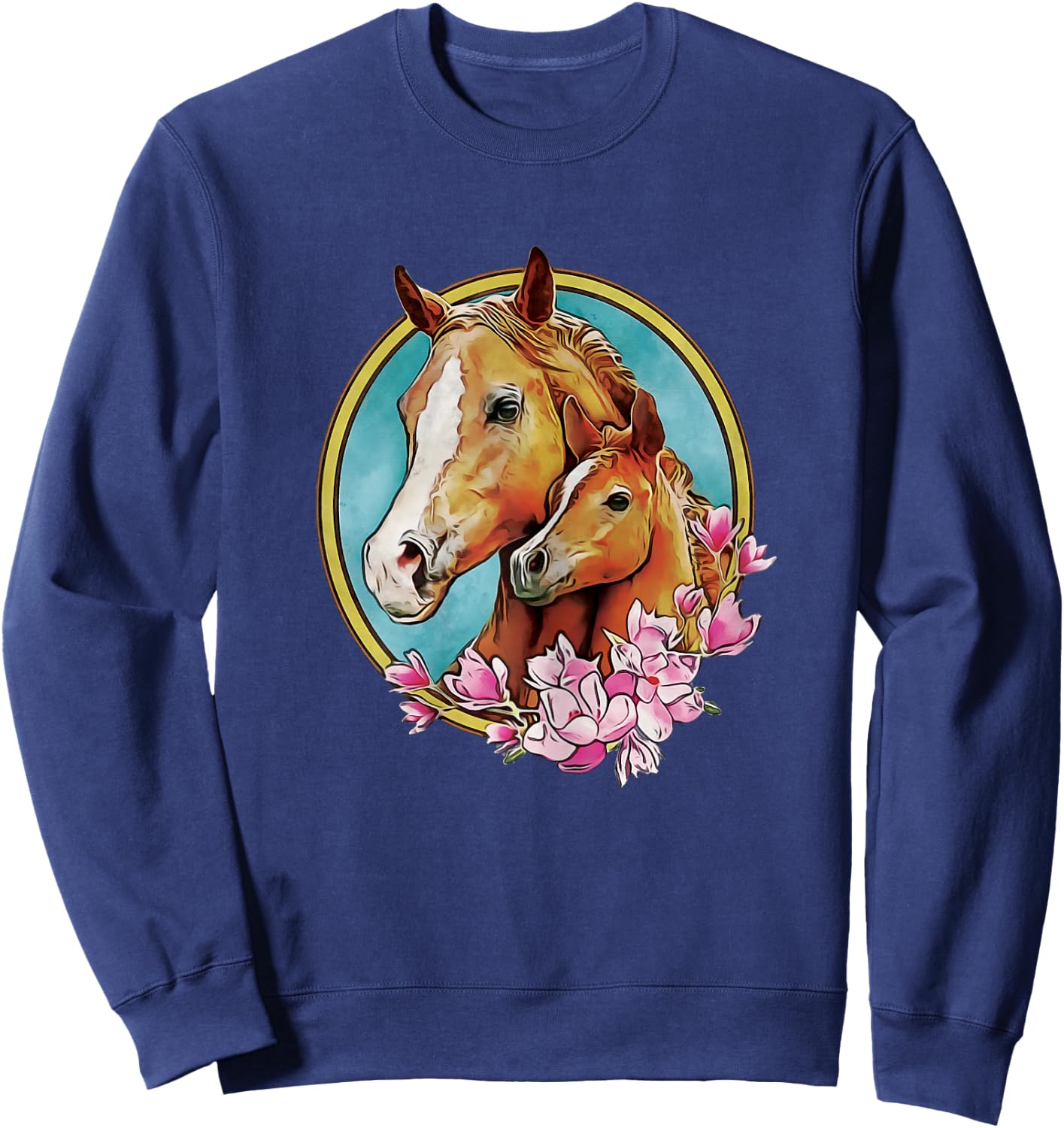 Horses Mom Horse lovers Mother Daughter Horse Sweatshirt - Sweatshirt | Navy