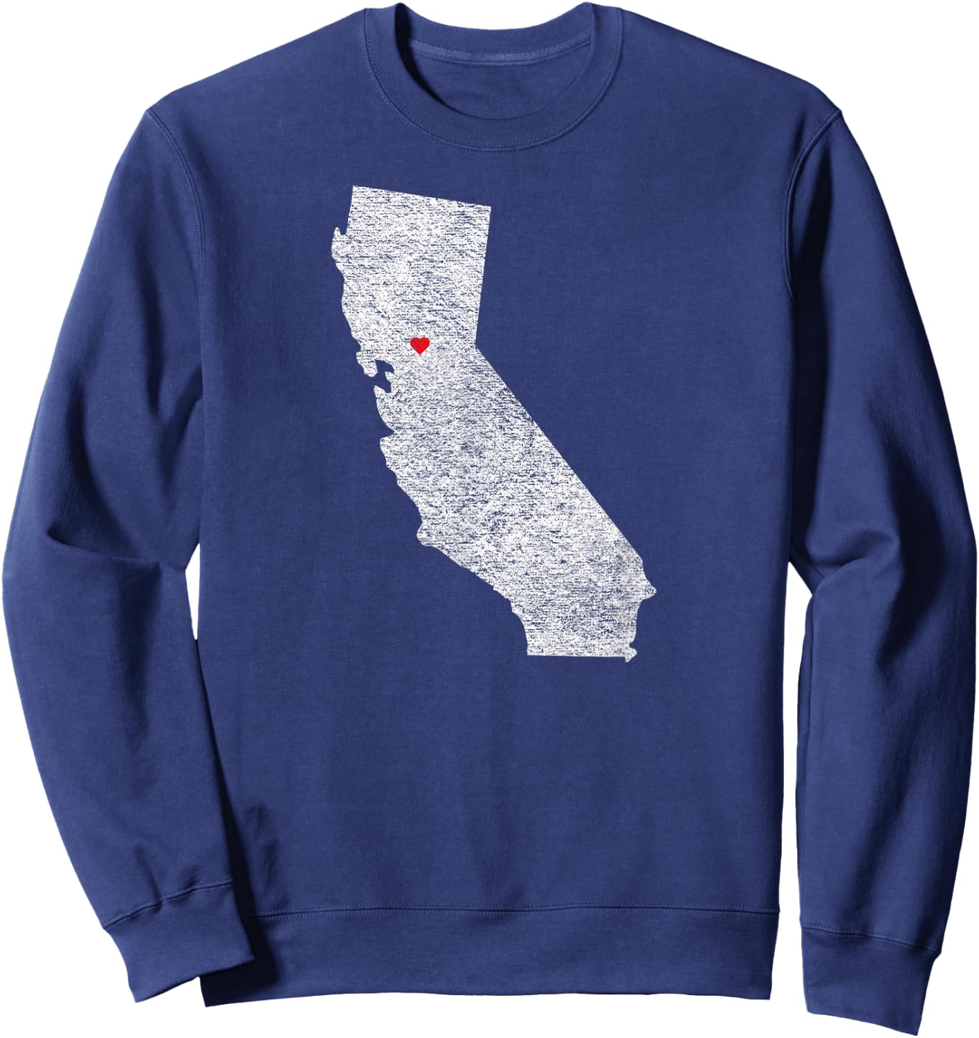 Sacramento California Love Heart Nor Cal Sac Capital Sweatshirt - Sweatshirt | Navy