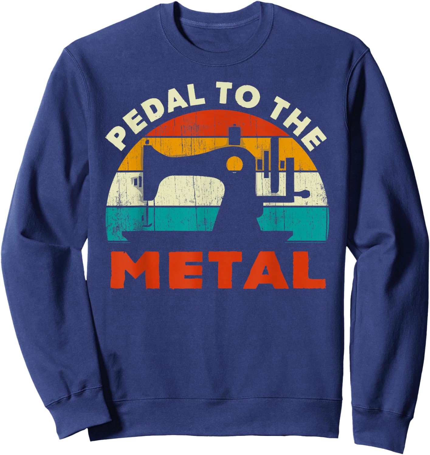 Vintage Retro Sewing Machine Lover For Sew Lovers Seamstress Sweatshirt - Sweatshirt | Navy