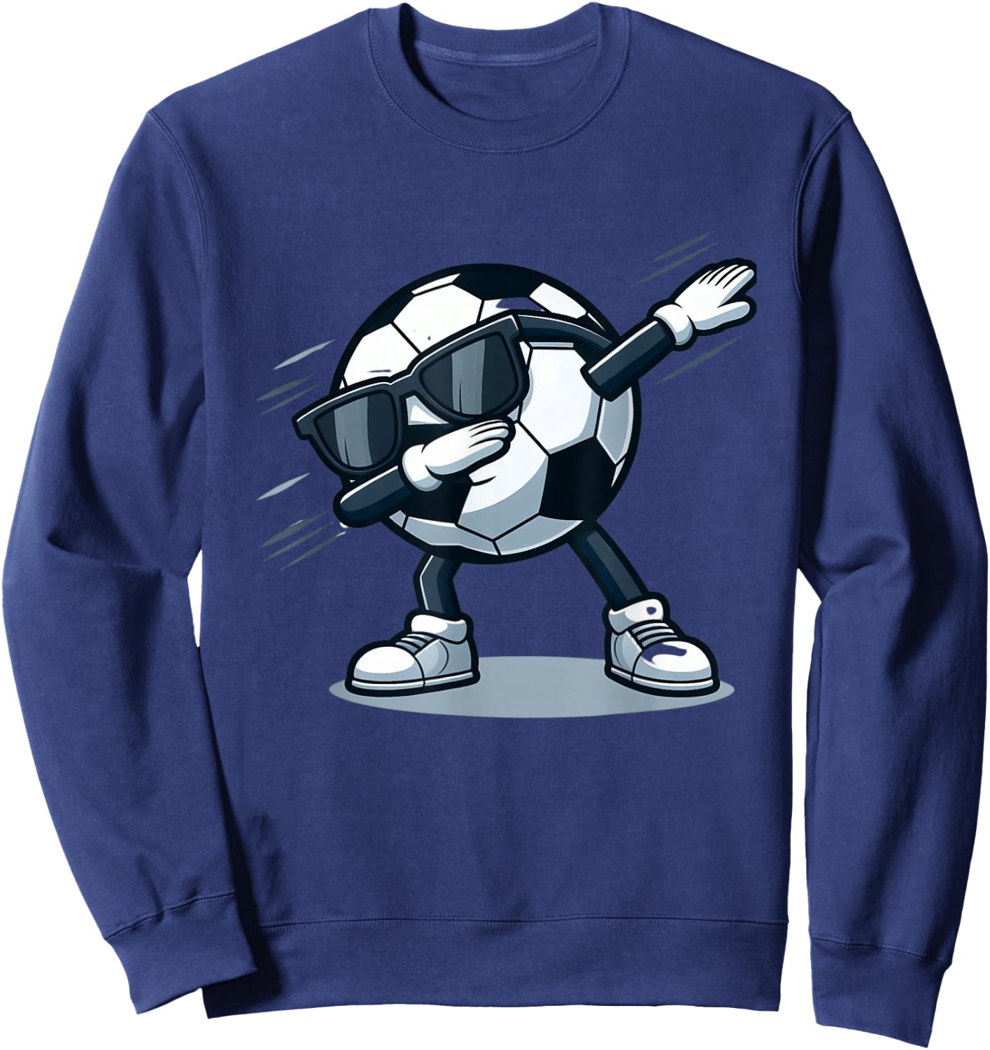 Dabbing Soccer Ball Shirt Funny Boys Men Women Sports Player Sweatshirt - Sweatshirt | Navy