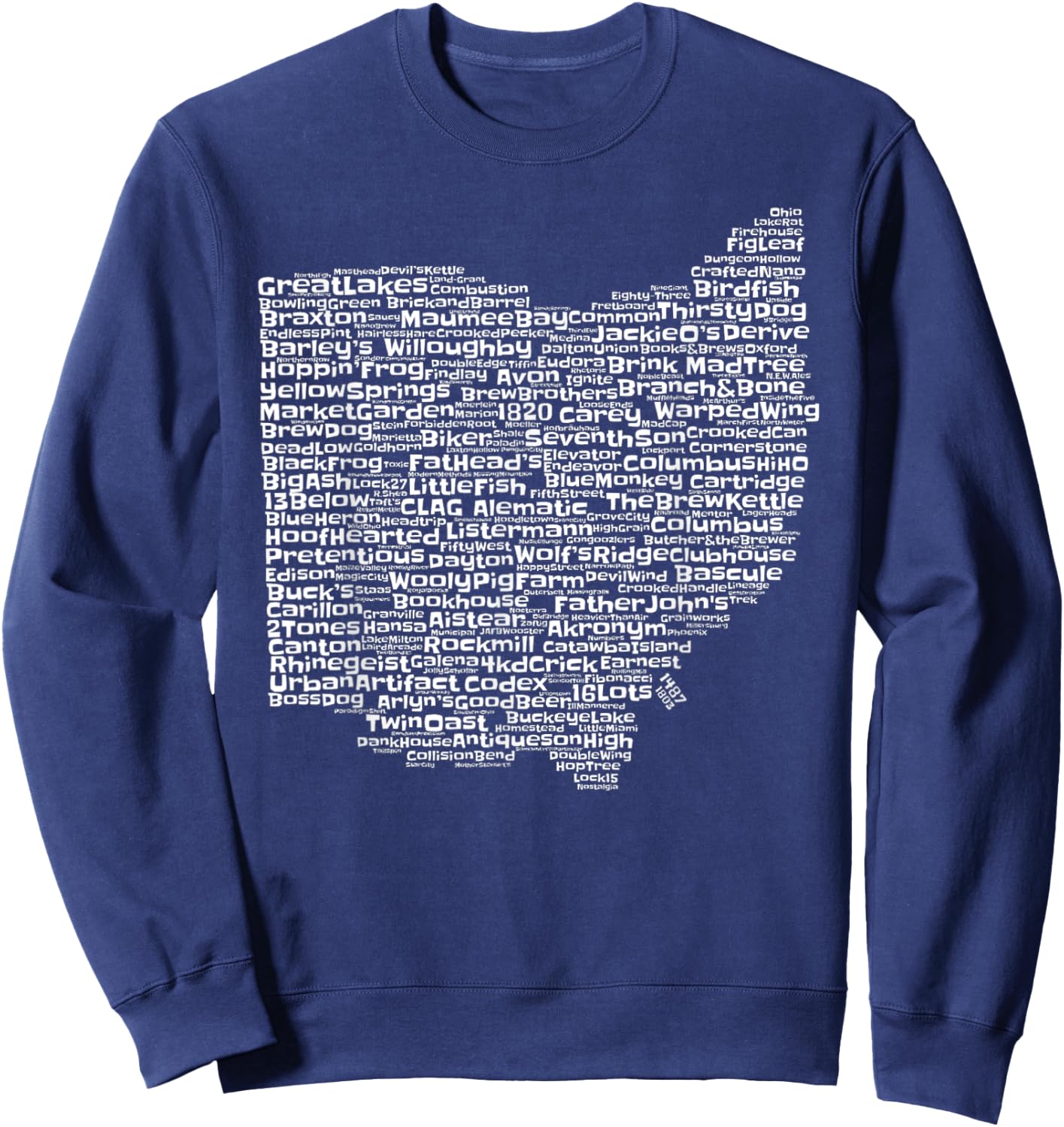 Drink Local Ohio Breweries Sweatshirt - Sweatshirt | Navy