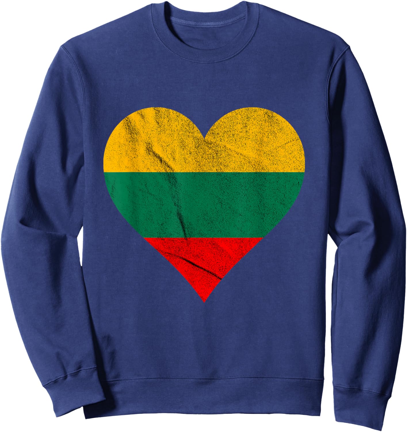 Lithuanian Heart Lithuanian Flag Lithuanian Roots Sweatshirt - Sweatshirt | Navy