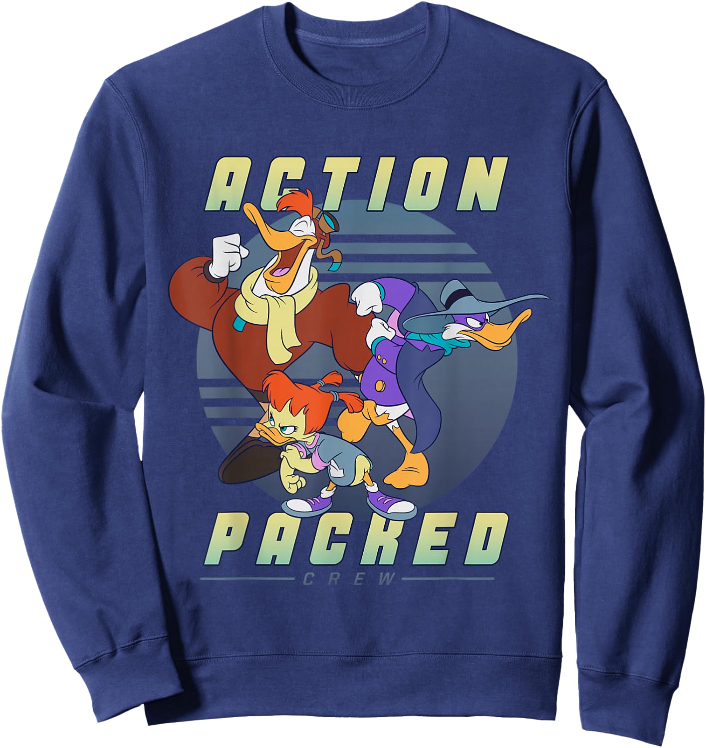 Disney Darkwing Duck Action Packed Crew Sweatshirt - Sweatshirt | Navy