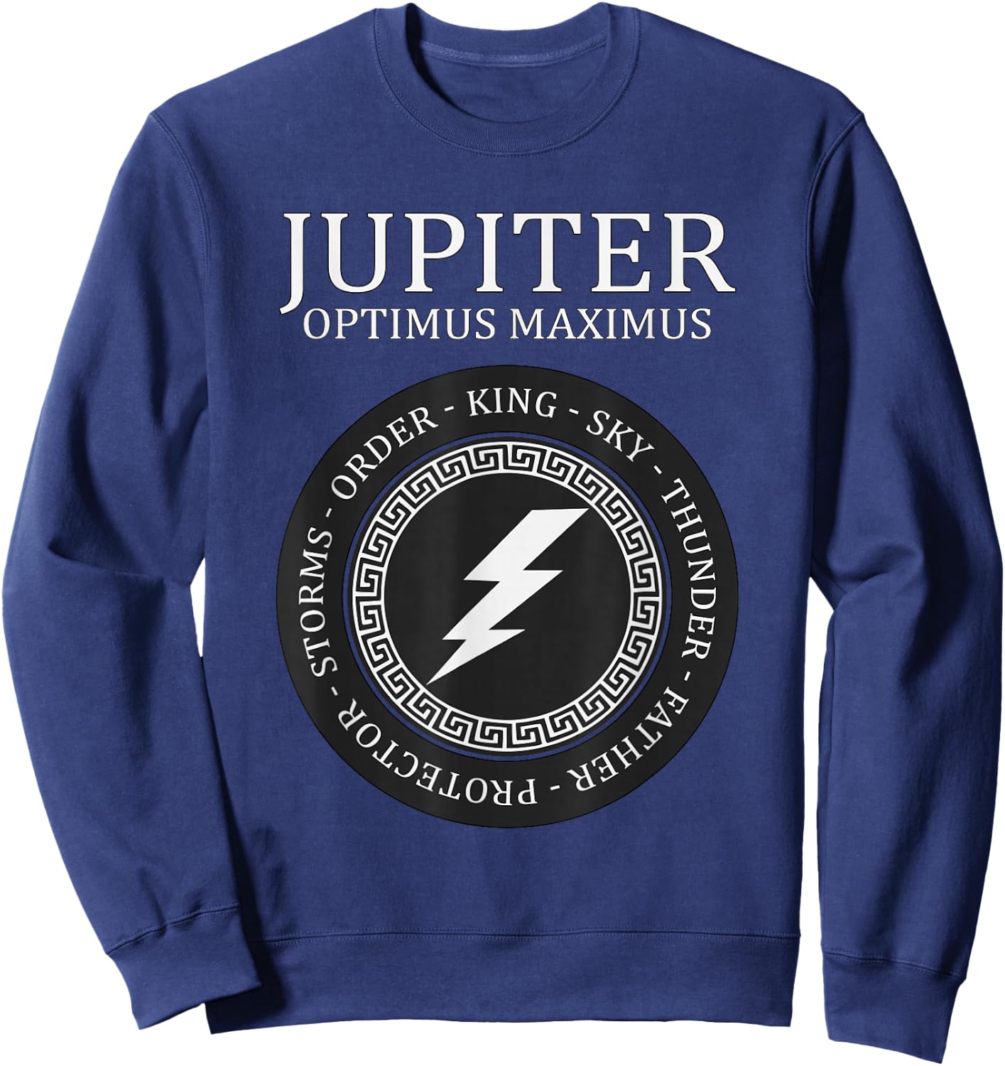Jupiter Optimus Maximus Ancient Roman God Sweatshirt - Sweatshirt | Navy