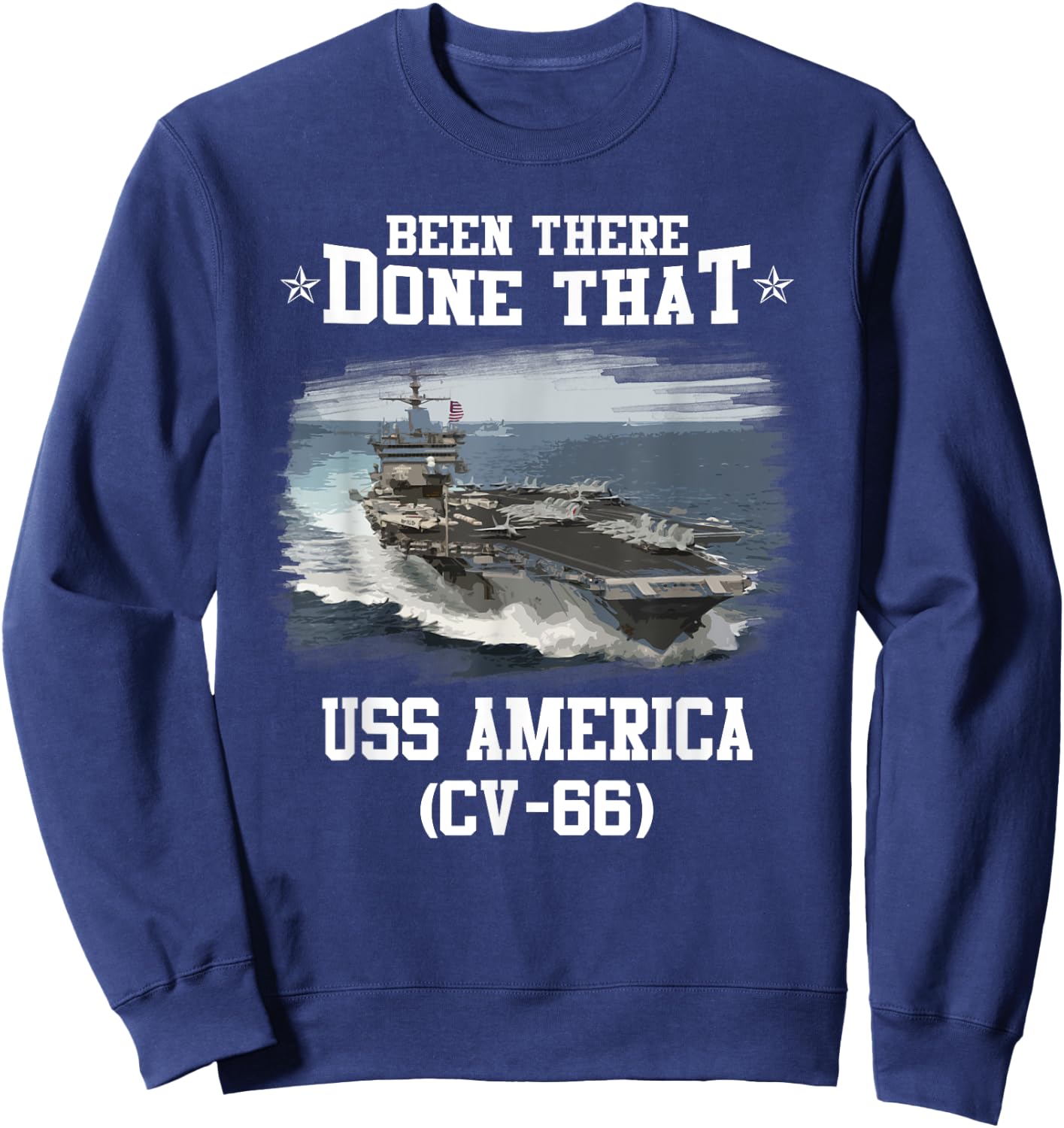 USS America CV-66 Veterans Day Father Day Gift Sweatshirt - Sweatshirt | Navy
