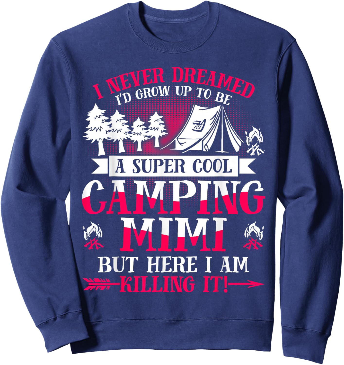 Camping Mimi Supper Cool Mimi Summer Holiday Sweatshirt - Sweatshirt | Navy