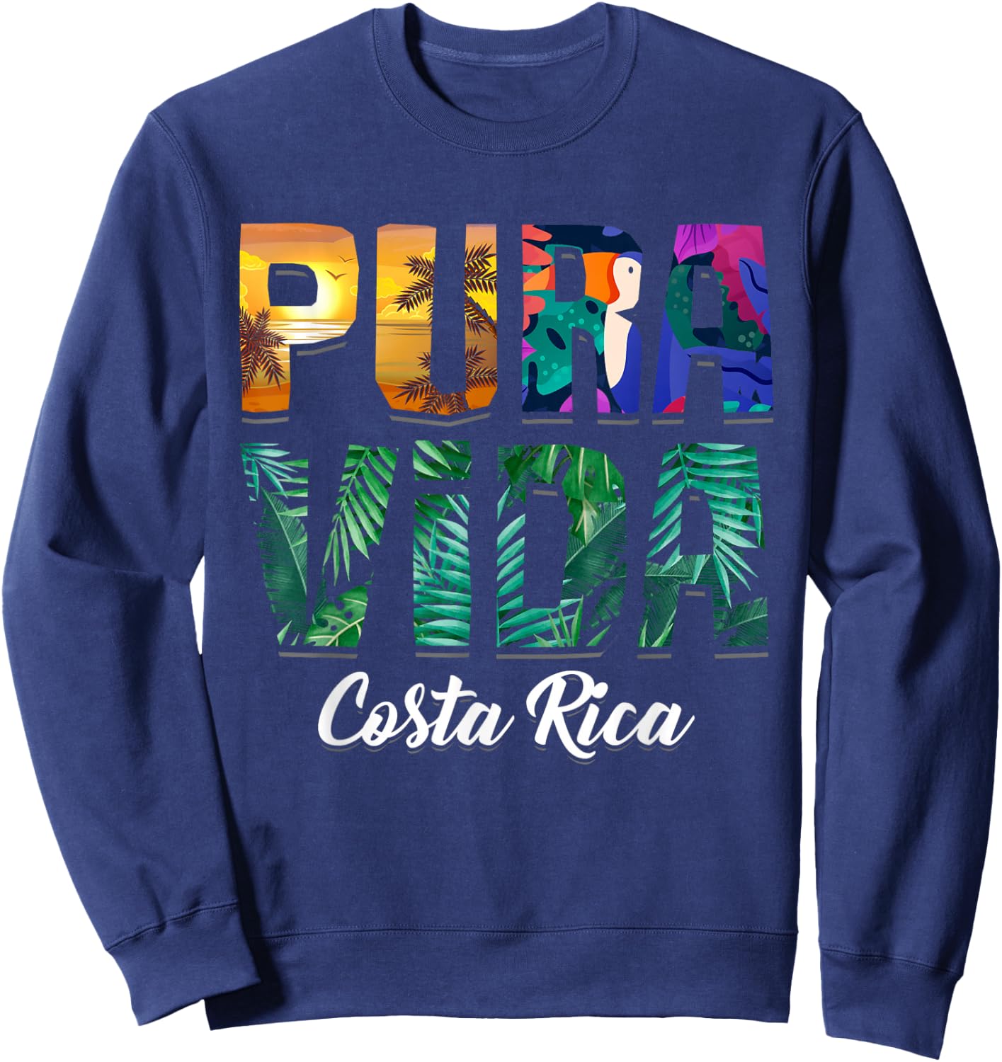 Pura Vida Costa Rica Souvenir - Cool Central America Travel Sweatshirt - Sweatshirt | Navy
