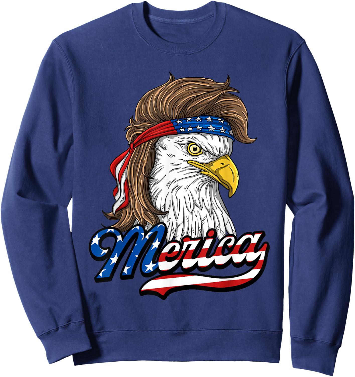 Merica - Patriotic USA Eagle of Freedom - 4th of July Small Sweatshirt - Sweatshirt | Navy