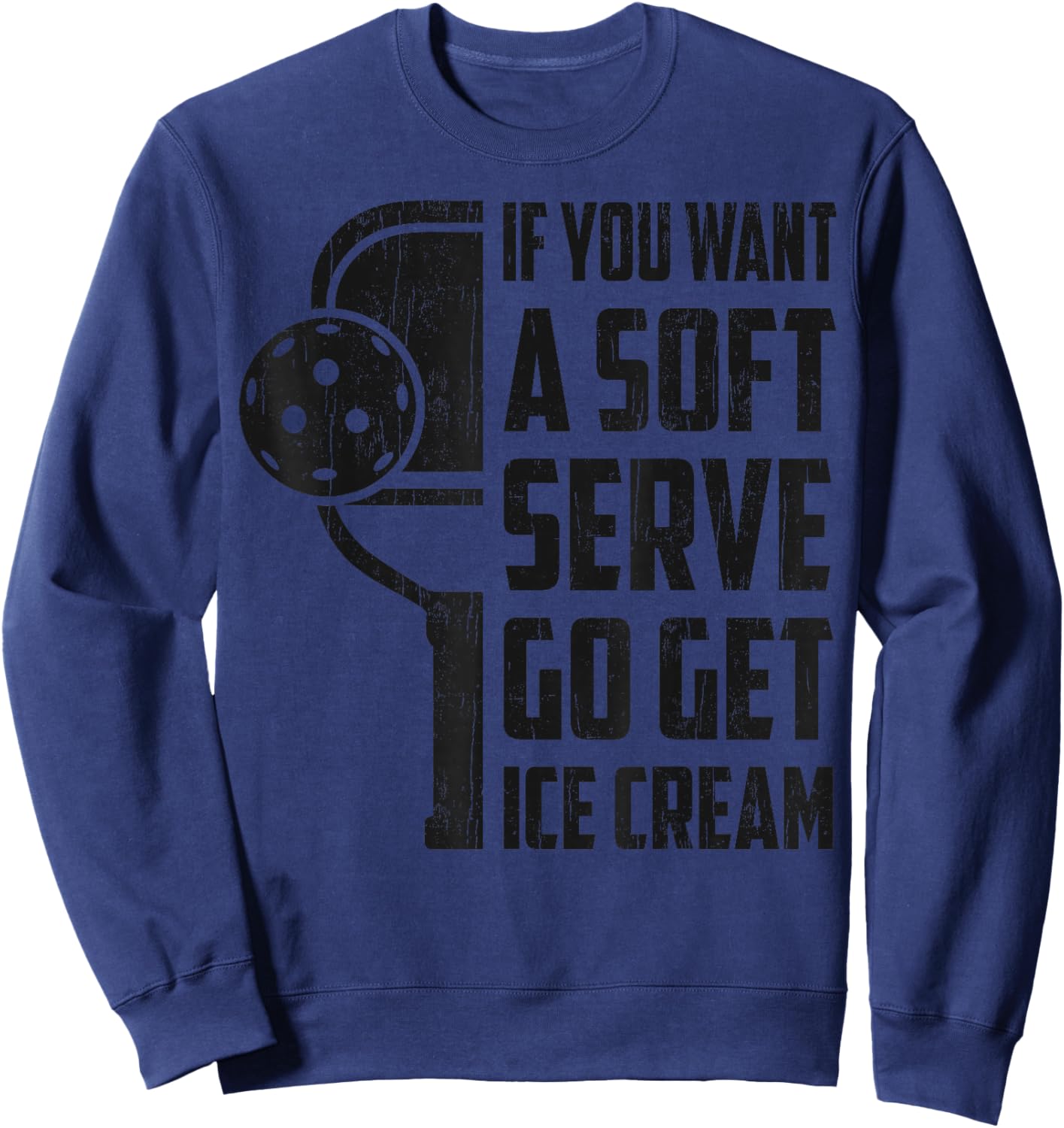 Funny Pickleball-Shirt Player Paddleball Lover Graphic Sweatshirt - Sweatshirt | Navy